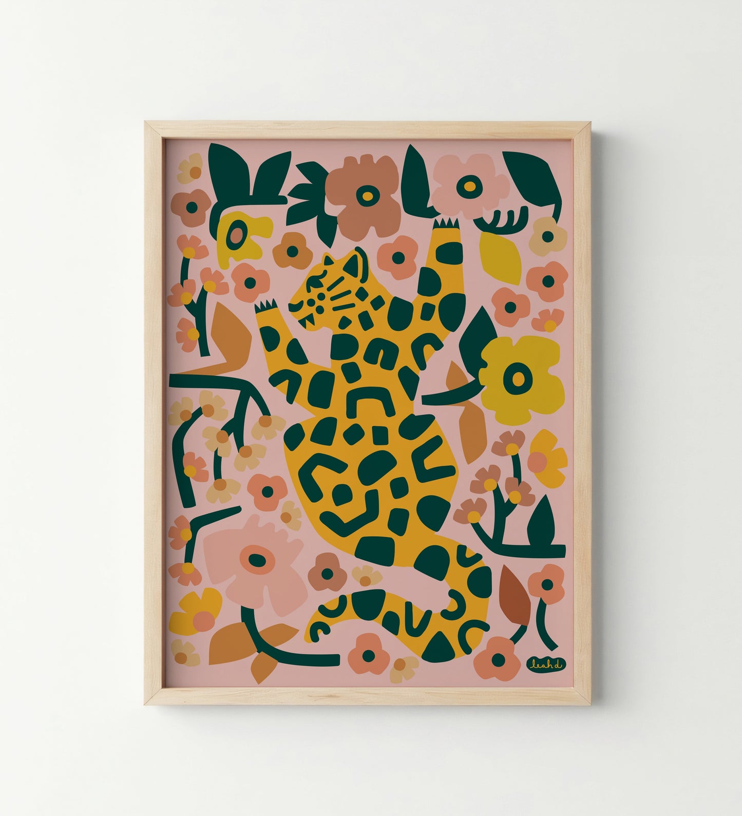 Big Cat Roar Large or Framed Print Leah Duncan