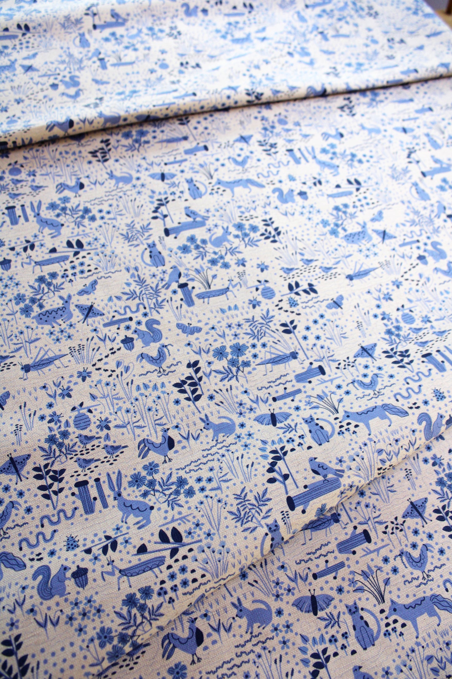 Garden Friends Cotton Linen Fabric Toile