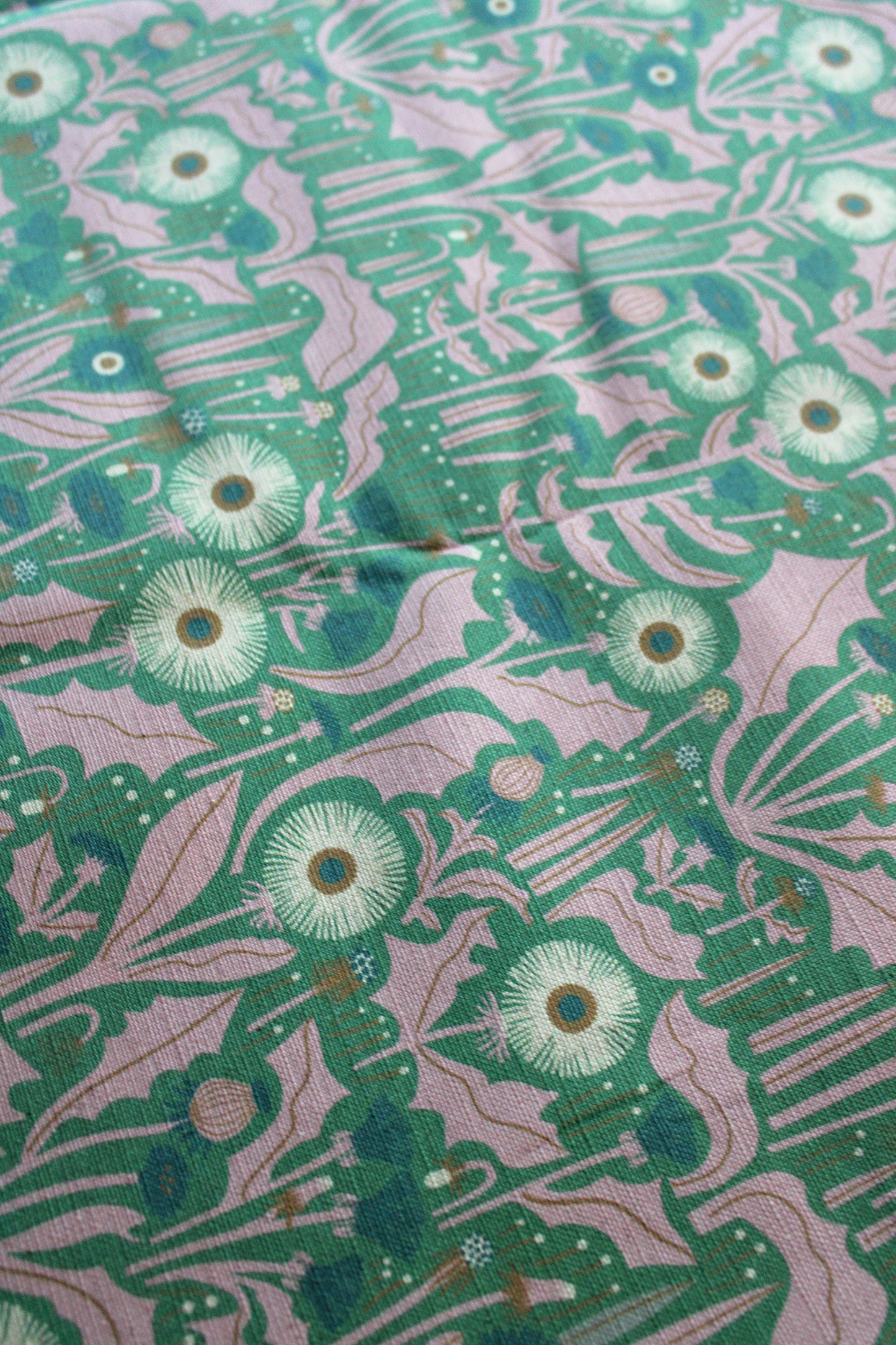 Dandelion Cotton Linen Fabric Green