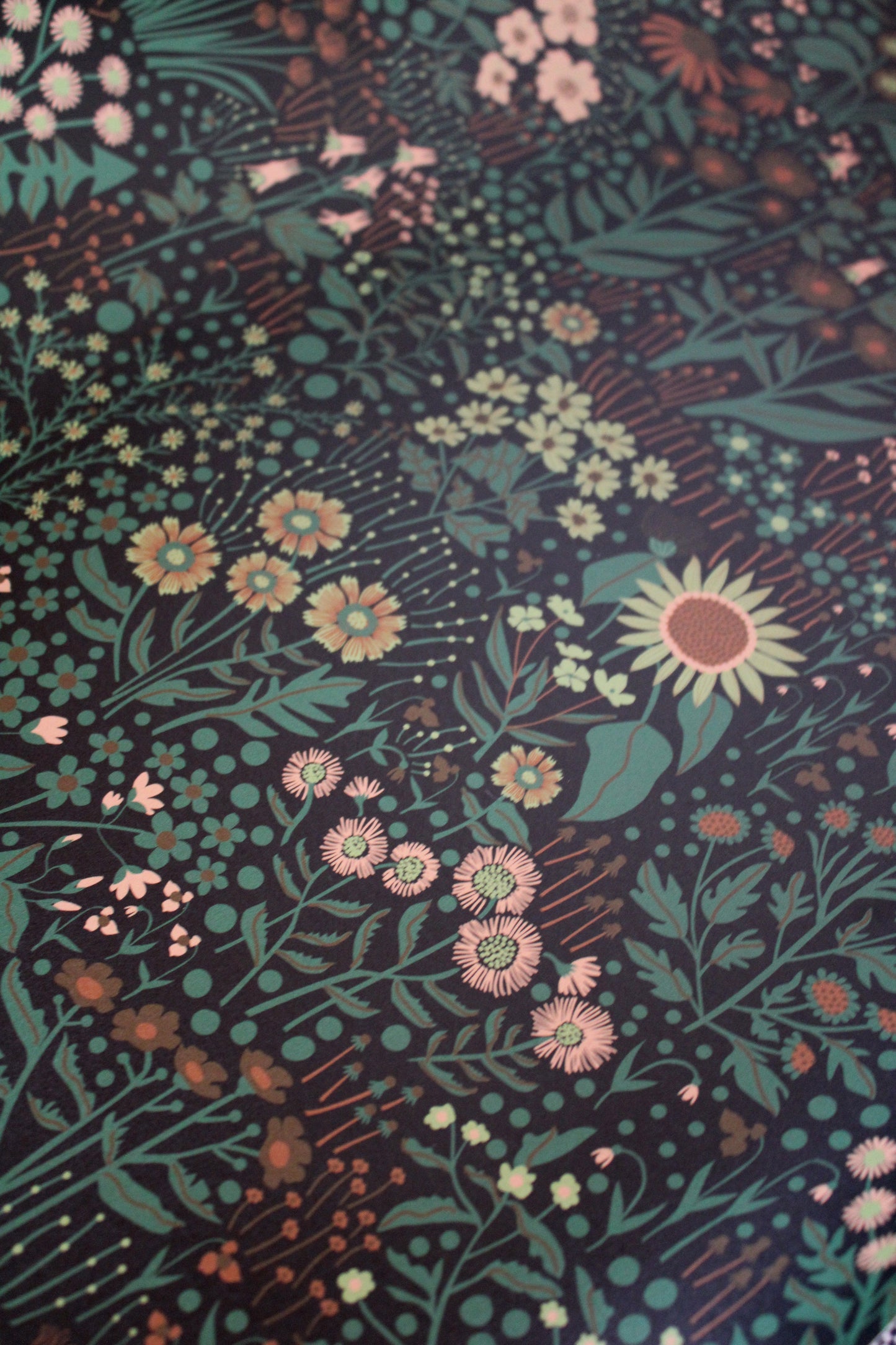 Wildflower Wallpaper Black