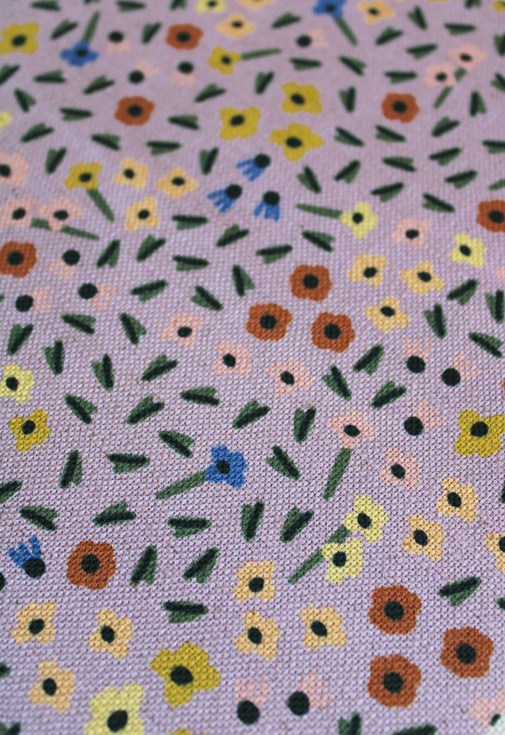 Seed Speckle Cotton Linen Fabric Periwinkle