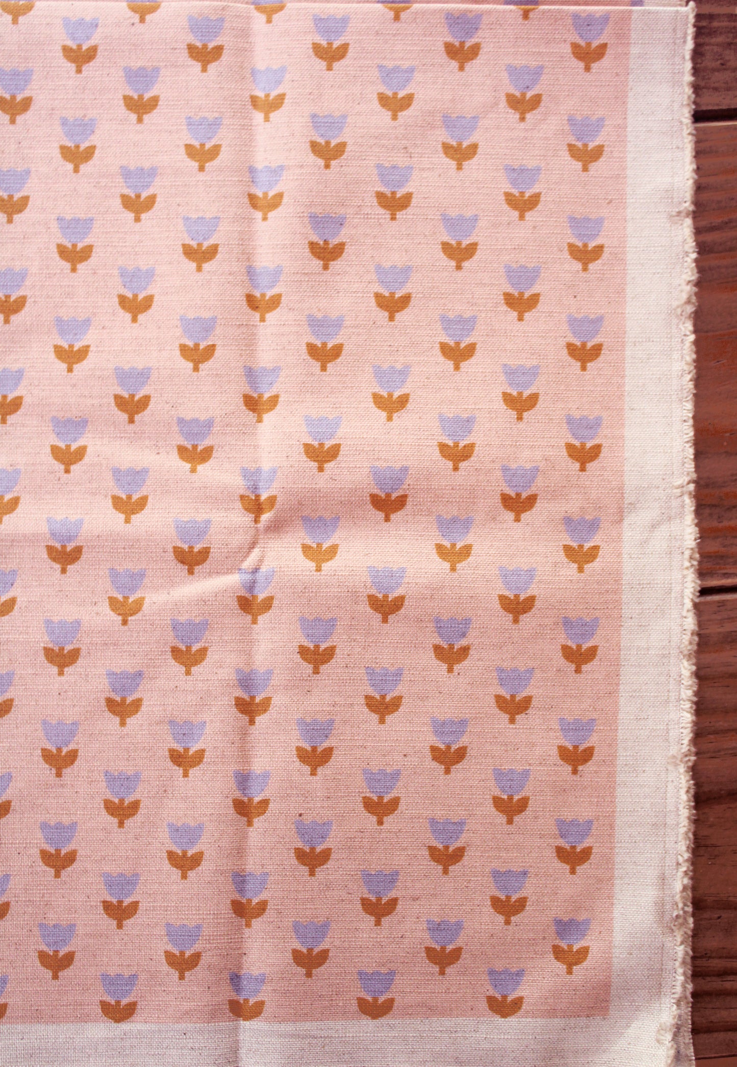 Tulip Tango Cotton Linen Fabric Peach