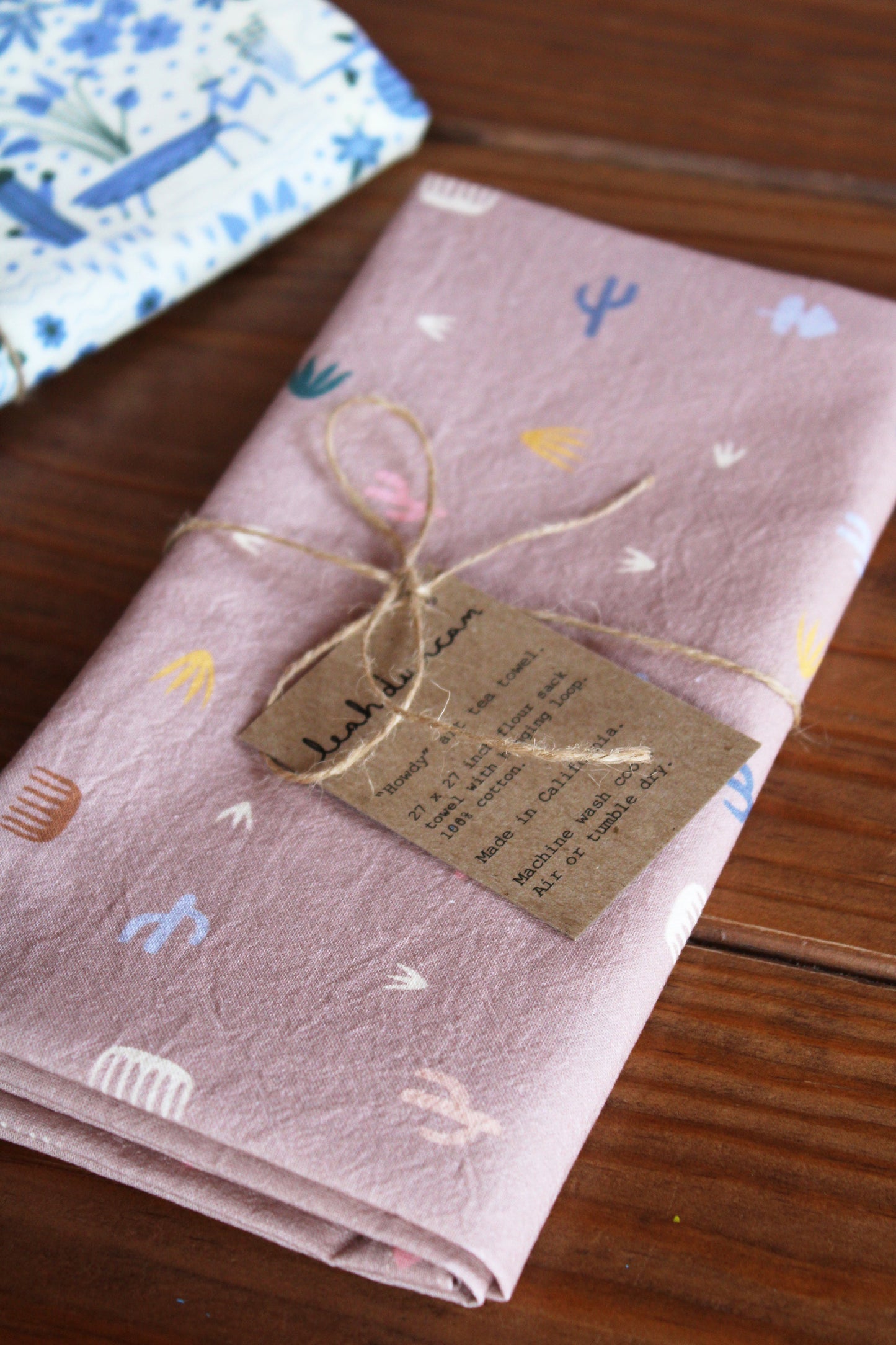 Howdy Art Tea Towel Leah Duncan