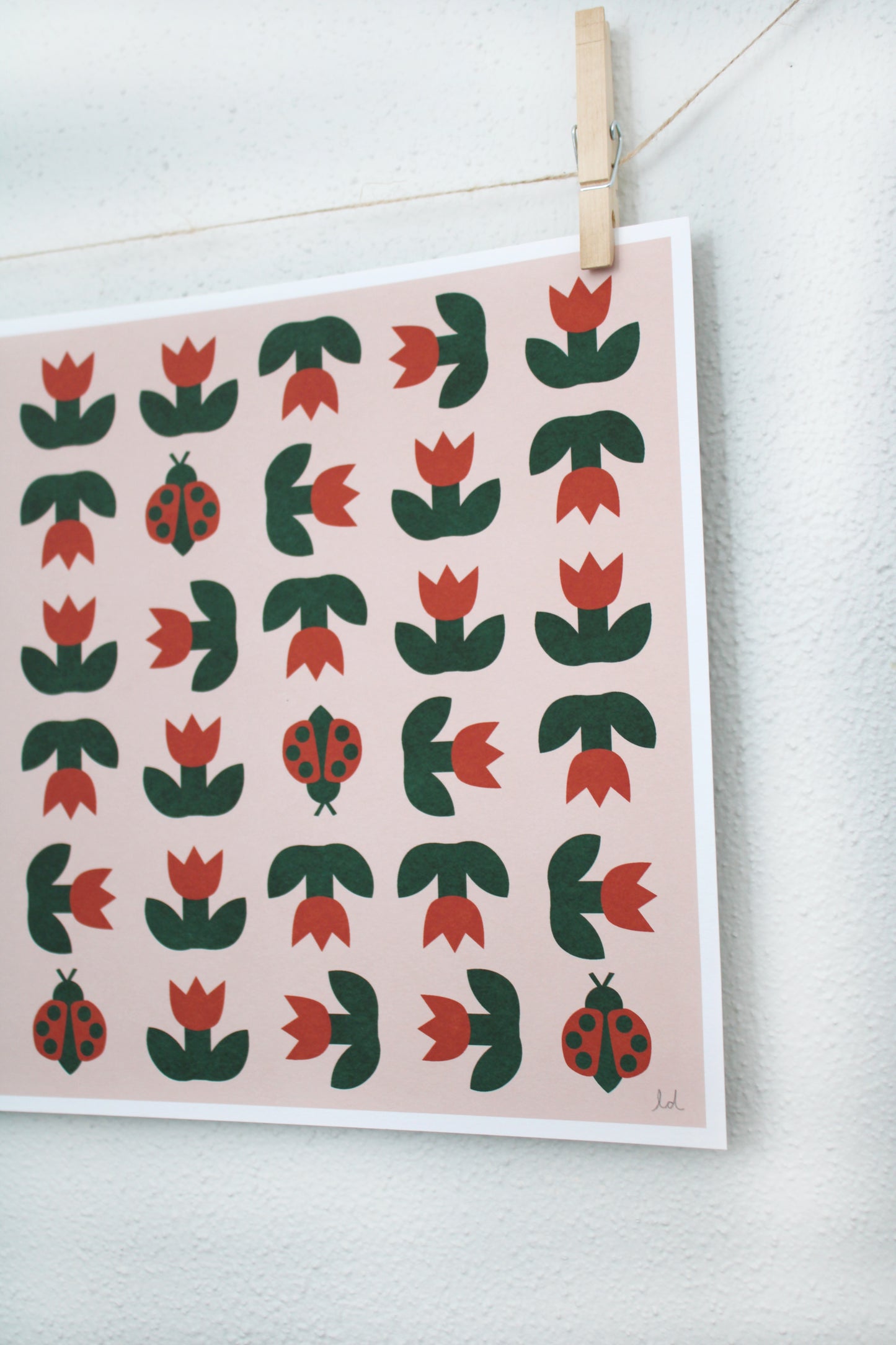 Ladybird Tulip Print