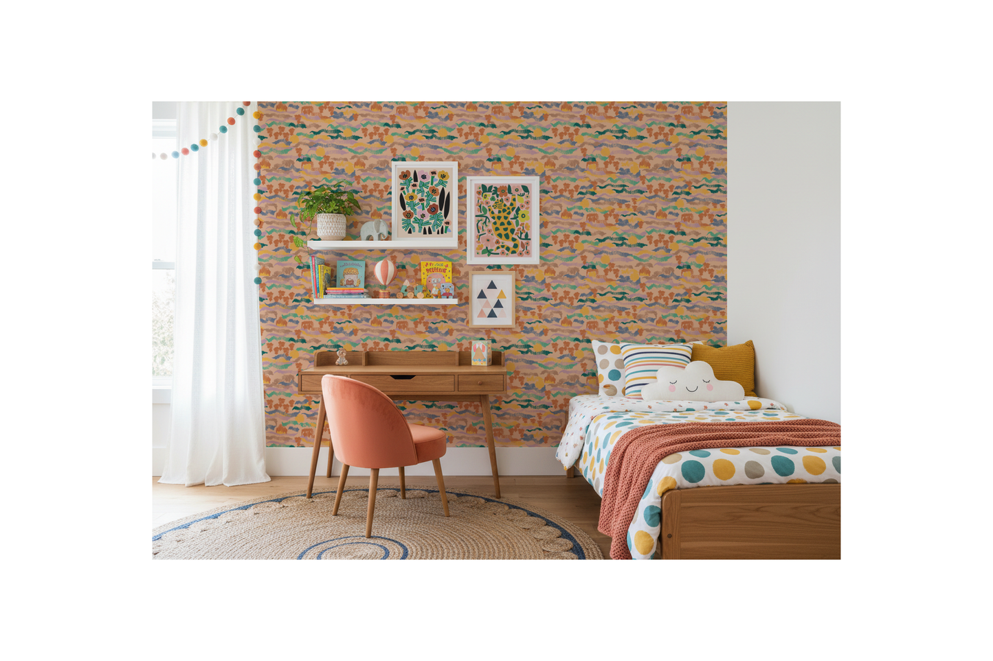 Sonoran Hills Wallpaper Peach