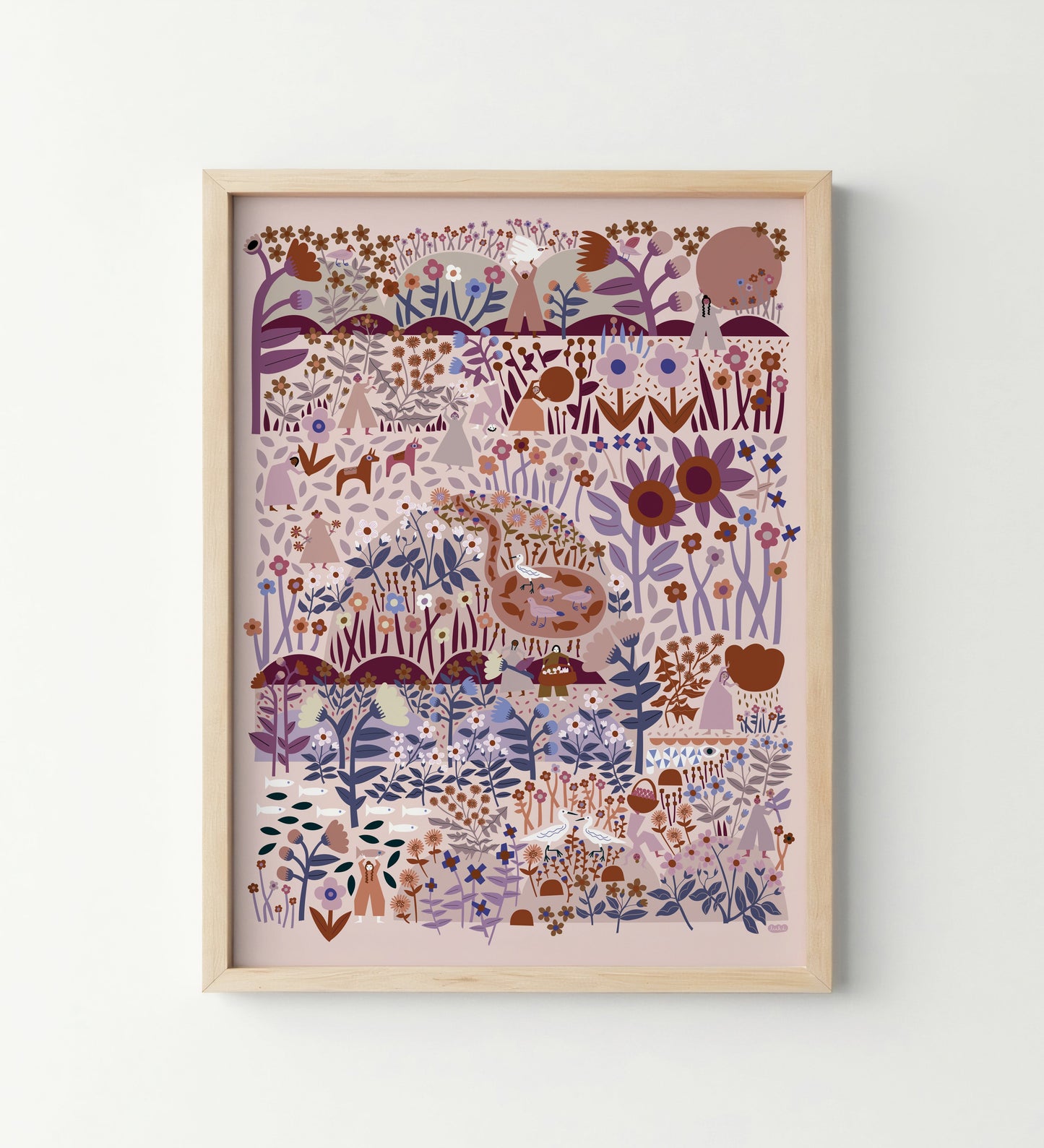 Nature Keepers Blush Large or Framed Print Leah Duncan