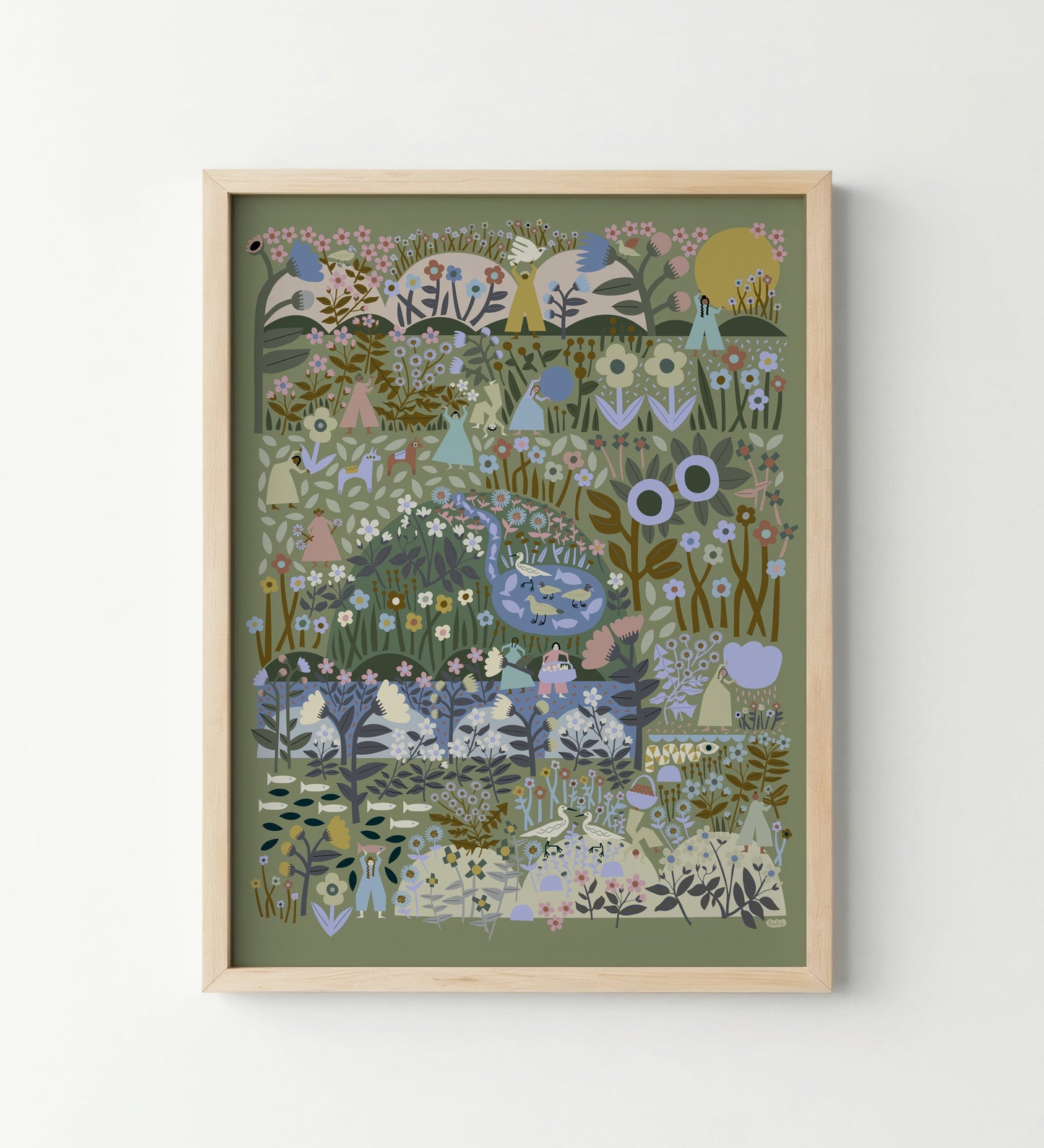 Nature Keepers Green Large or Framed Print Leah Duncan