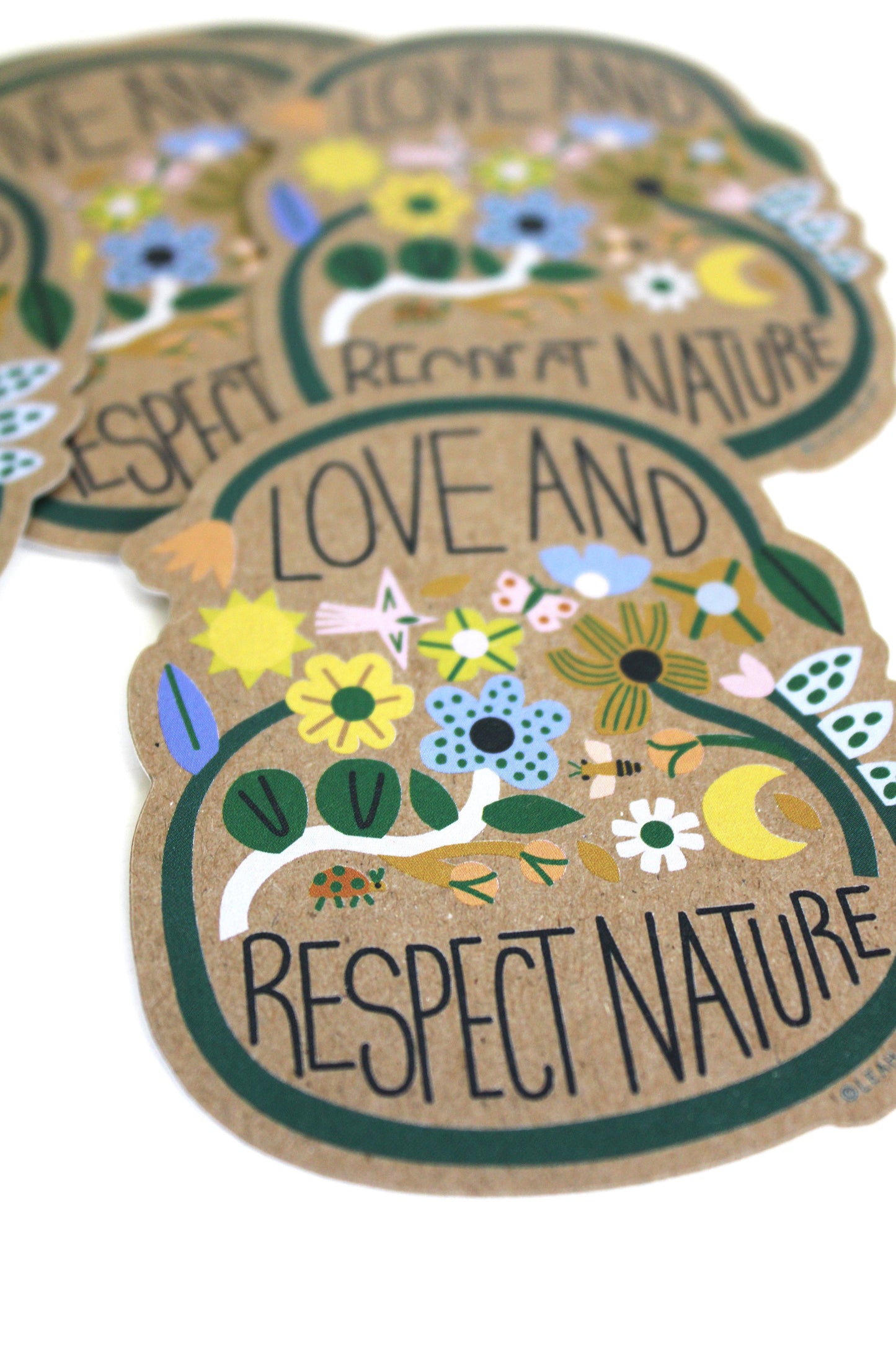 Love and Respect Nature Sticker Leah Duncan