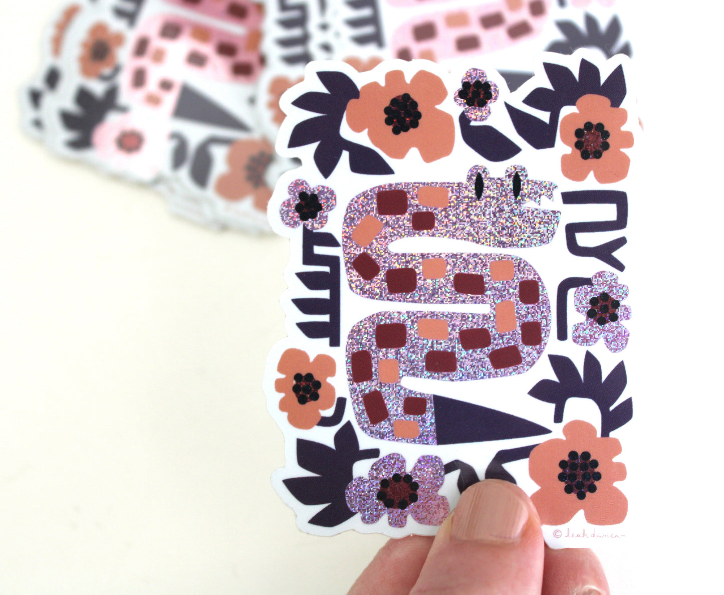 Snake Glitter Sticker Leah Duncan