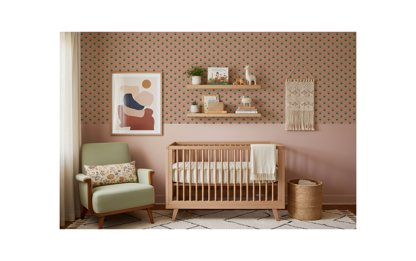 Tulip Tango Wallpaper Blush