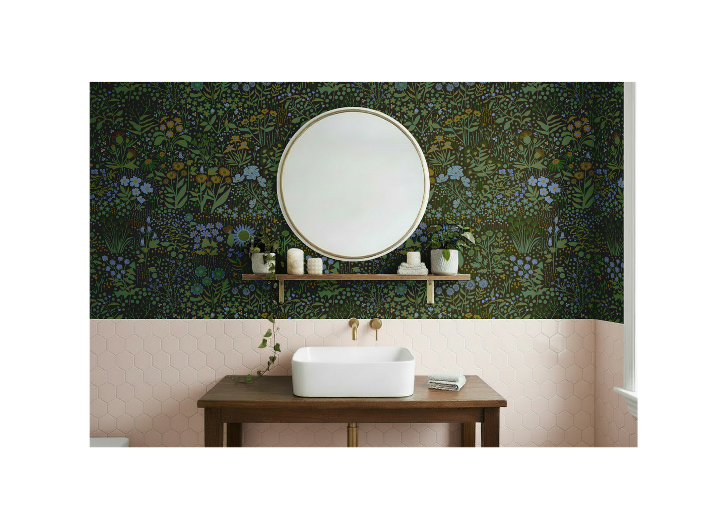 Wildflower Wallpaper Brown