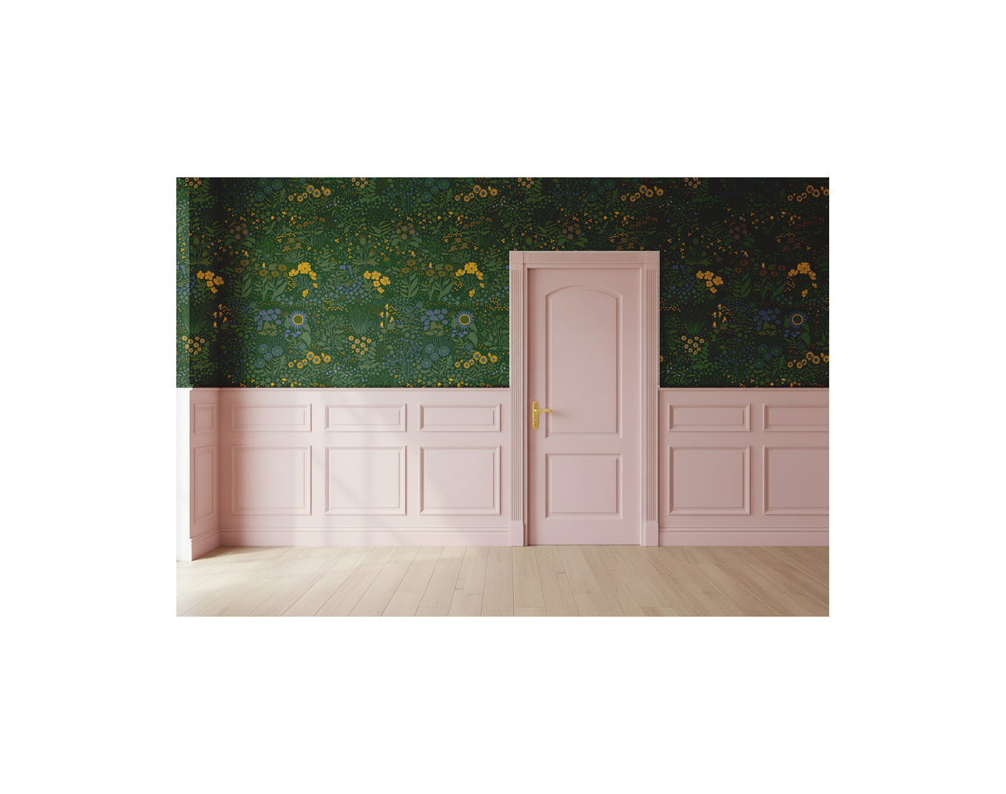 Wildflower Wallpaper Forest Green Peel and Stick