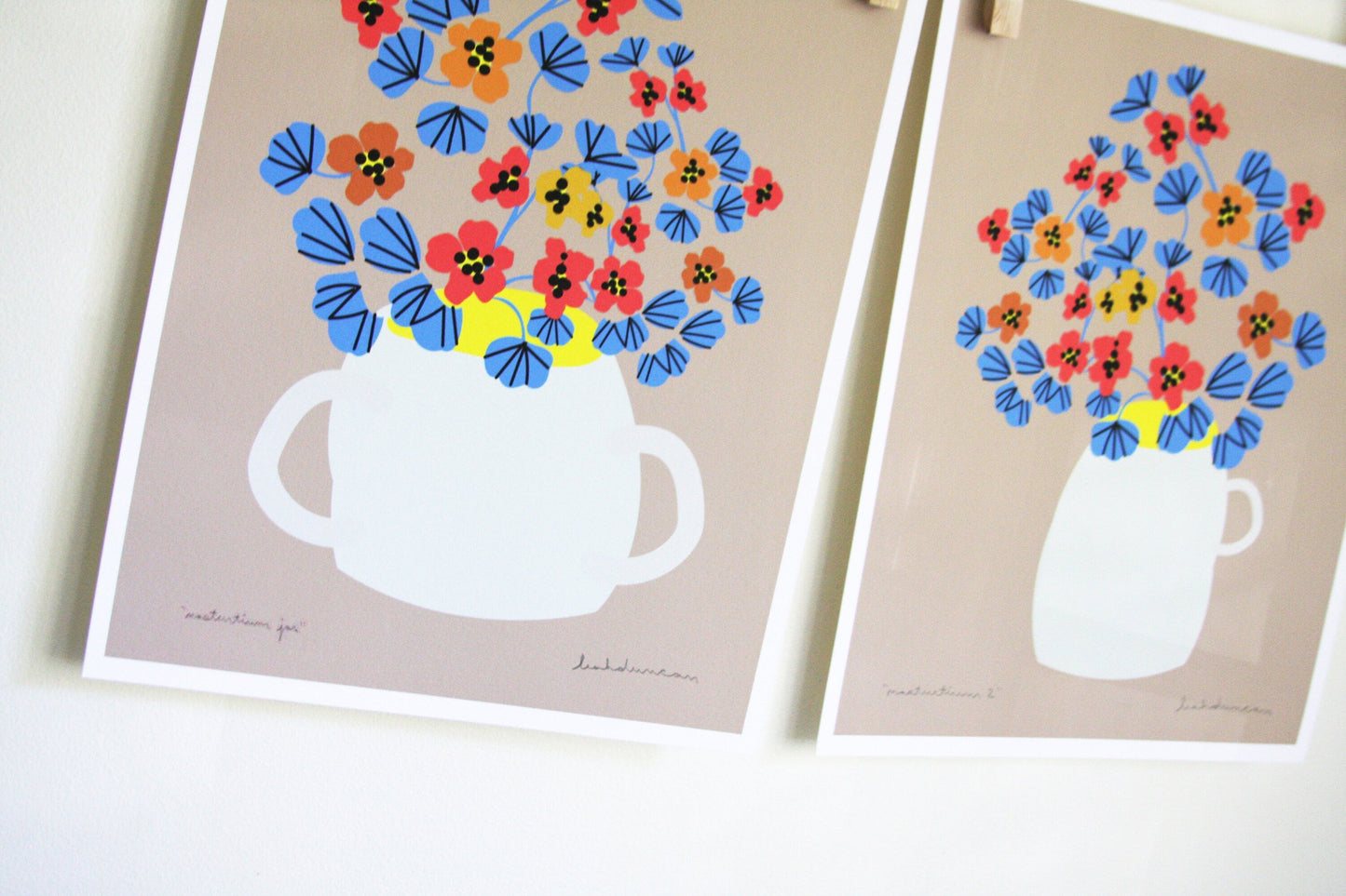 Nasturtium Jar Print vendor-unknown