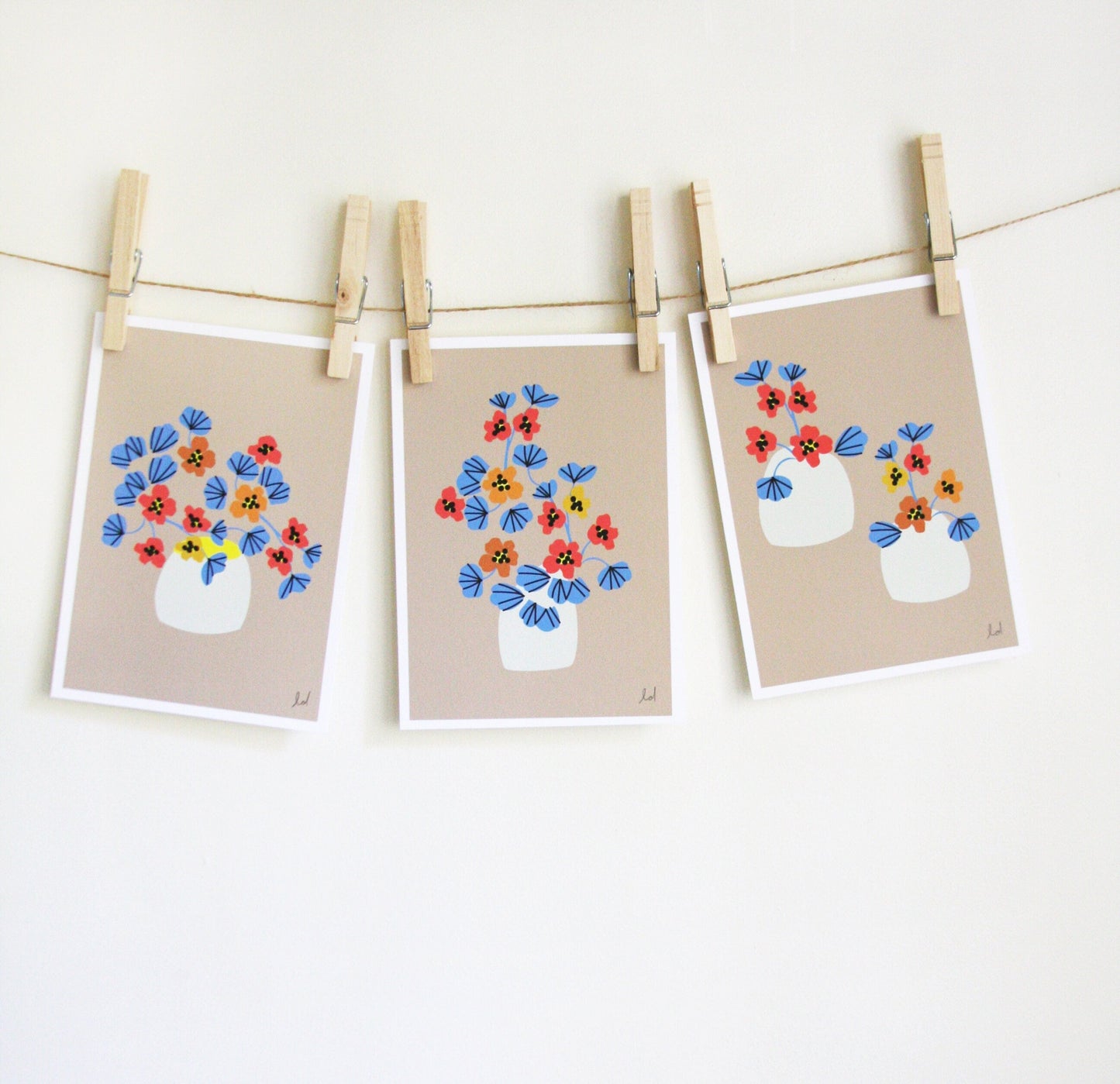 Nasturtium Set of 3 Prints vendor-unknown