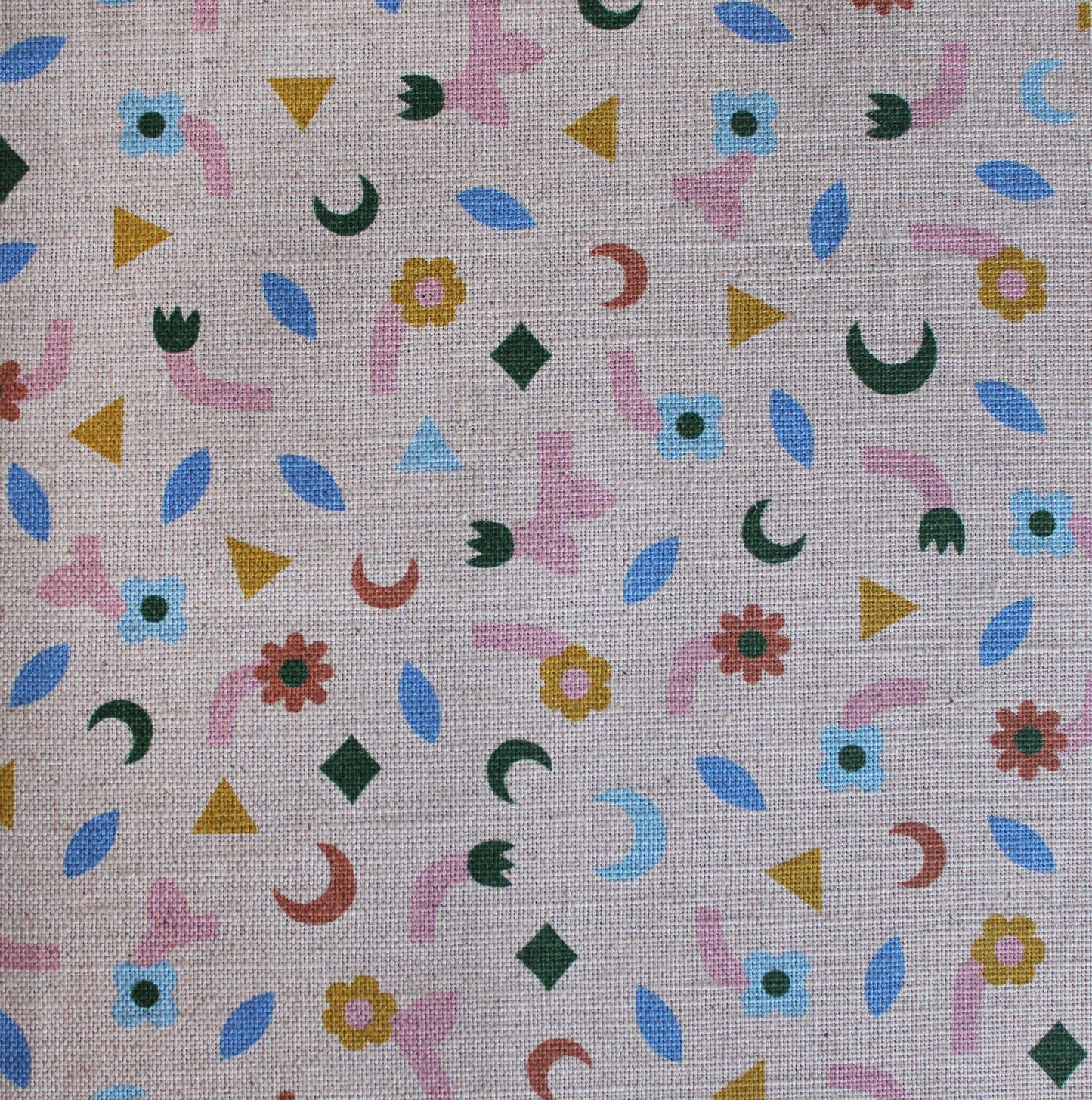 Confetti Cotton Linen Fabric Beige