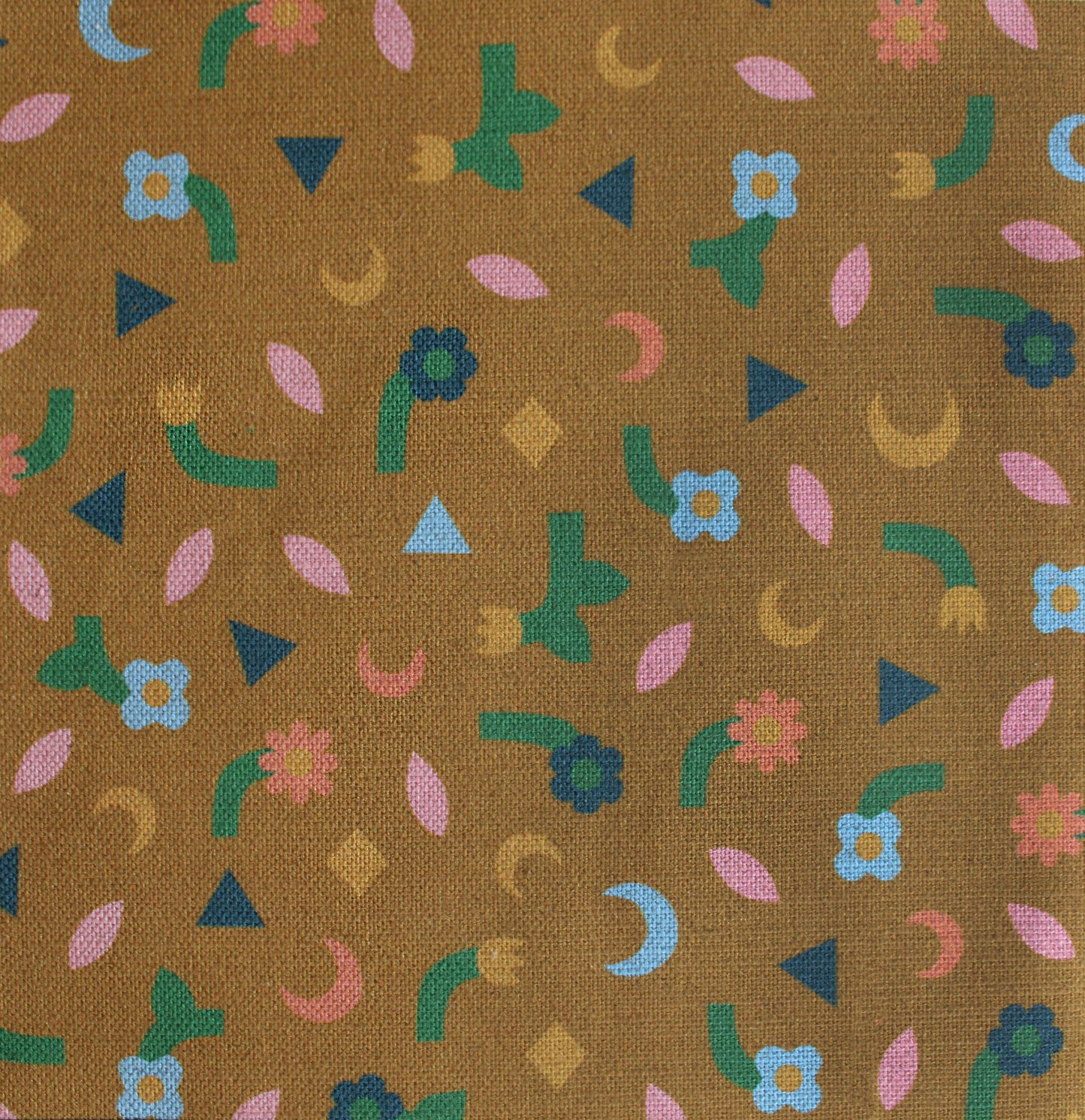 Confetti Cotton Linen Fabric Golden