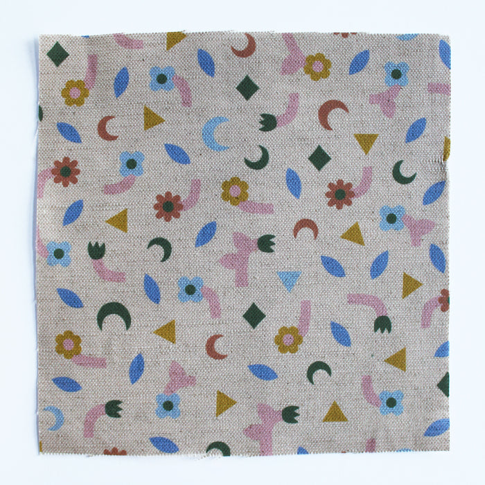 Confetti Cotton Linen Fabric Beige