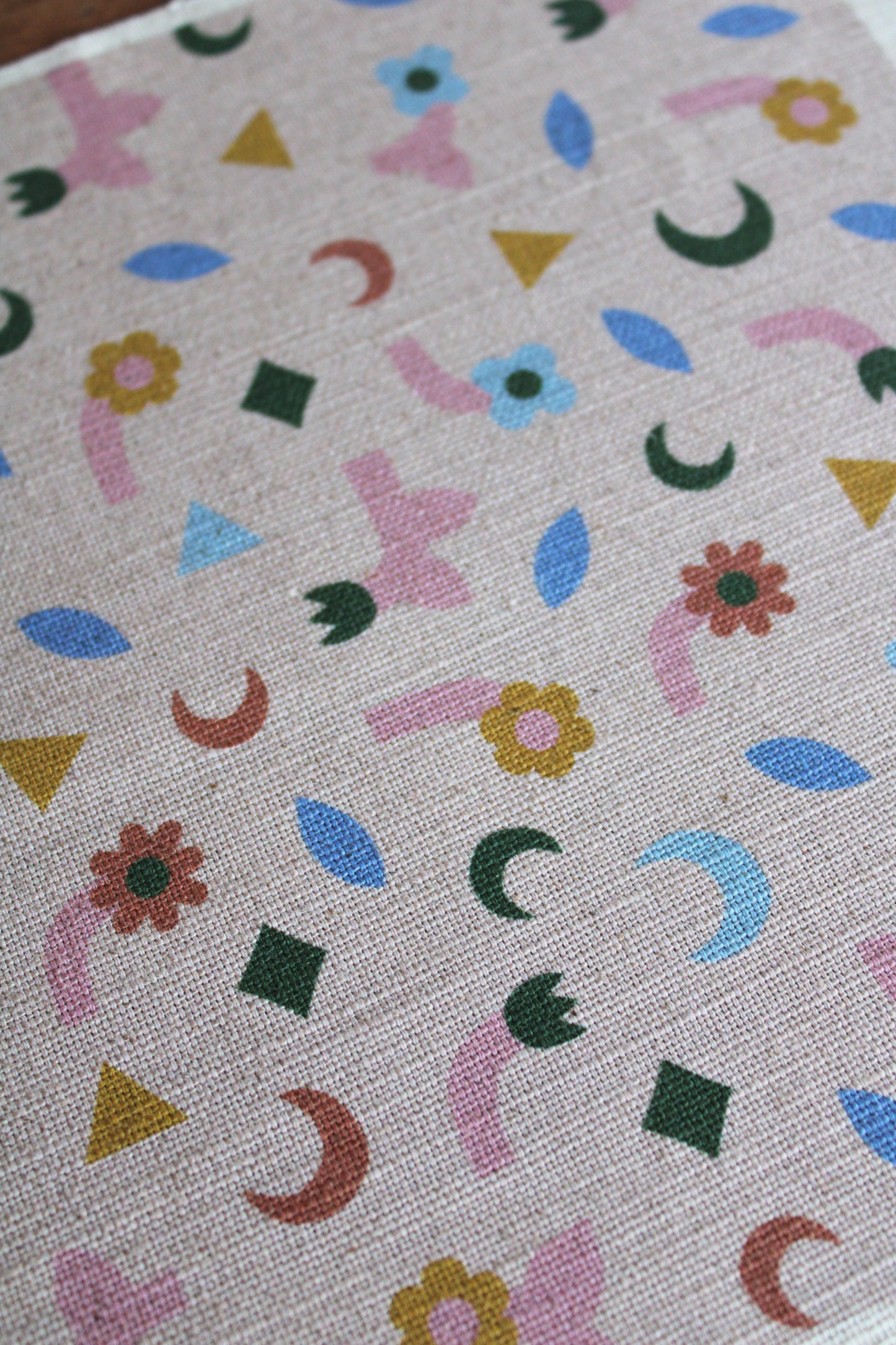 Confetti Cotton Linen Fabric Beige