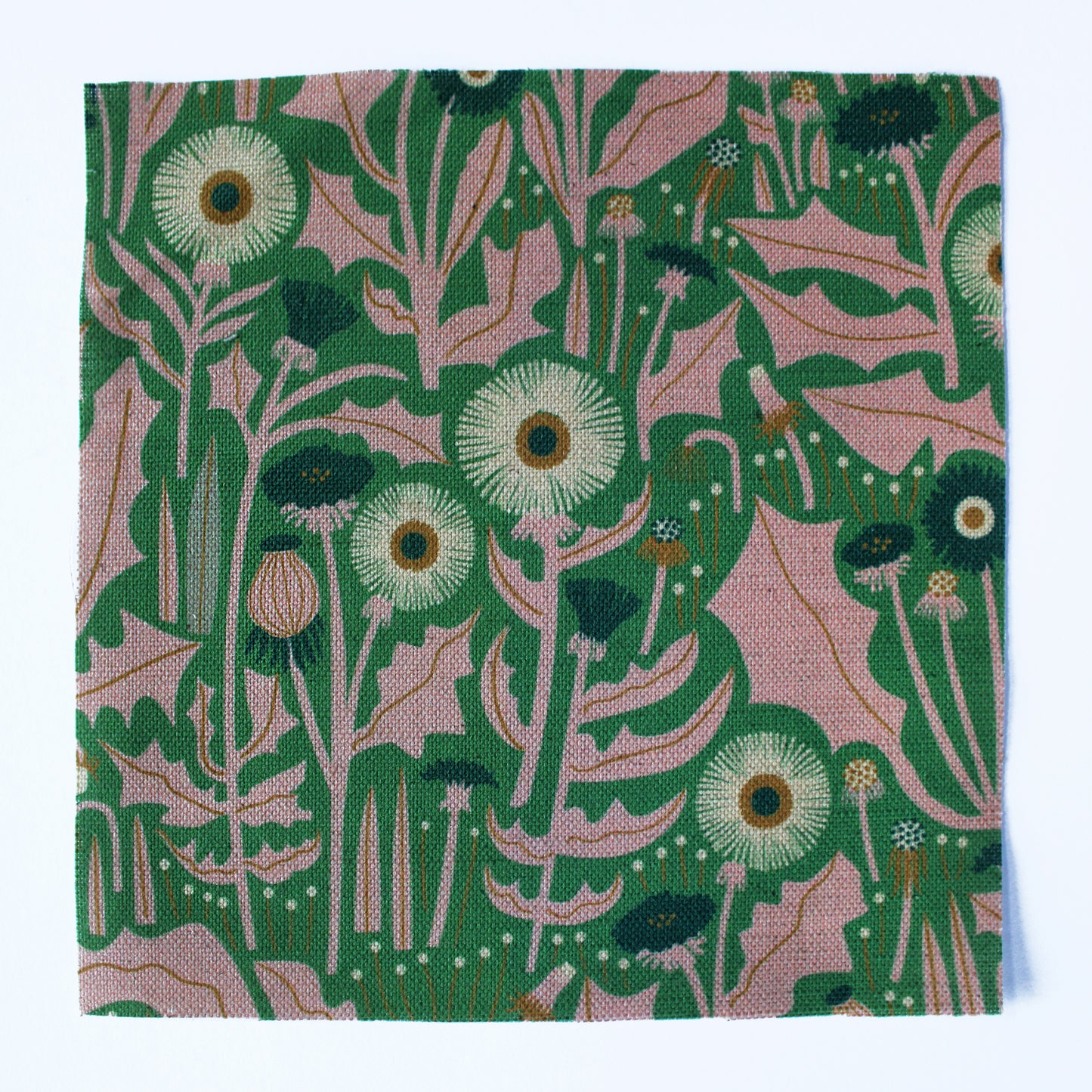 Dandelion Cotton Linen Fabric Green