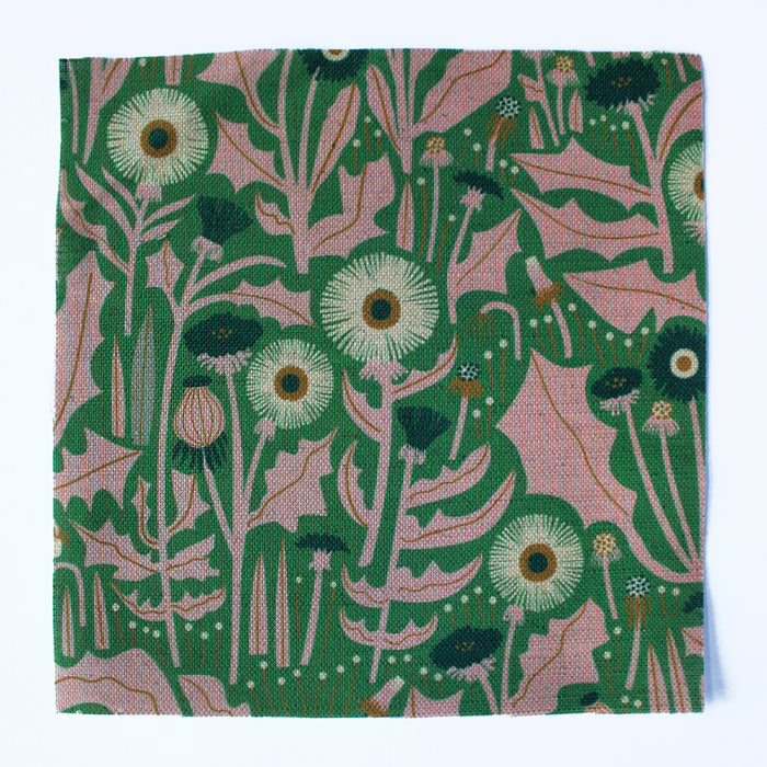 Dandelion Cotton Linen Fabric Green