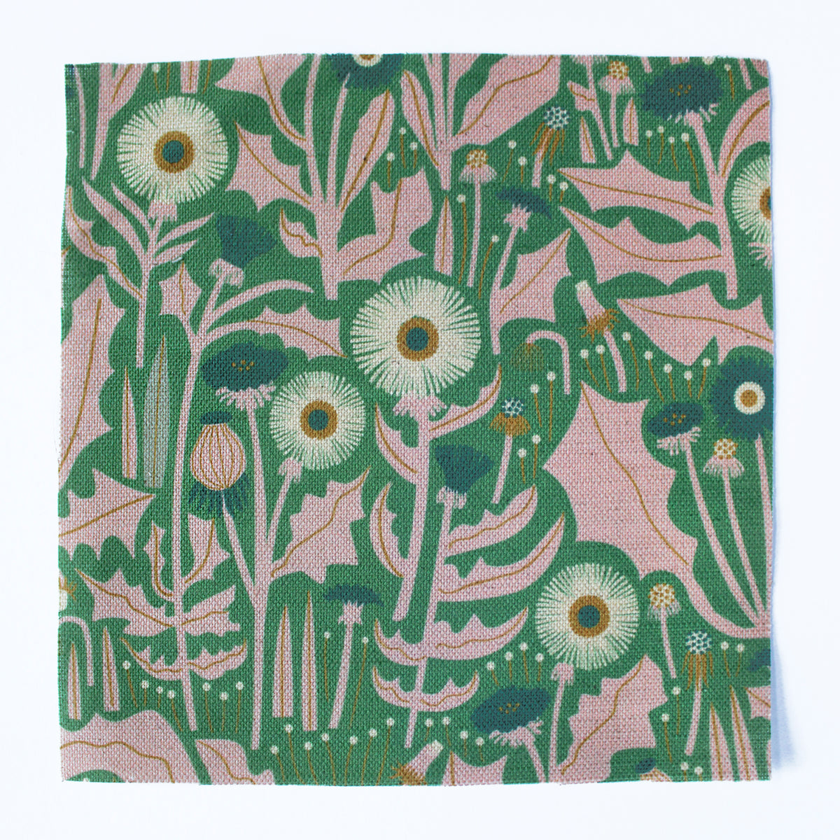 Dandelion Cotton Linen Fabric Green