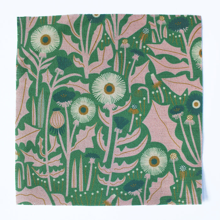 Dandelion Cotton Linen Fabric Green
