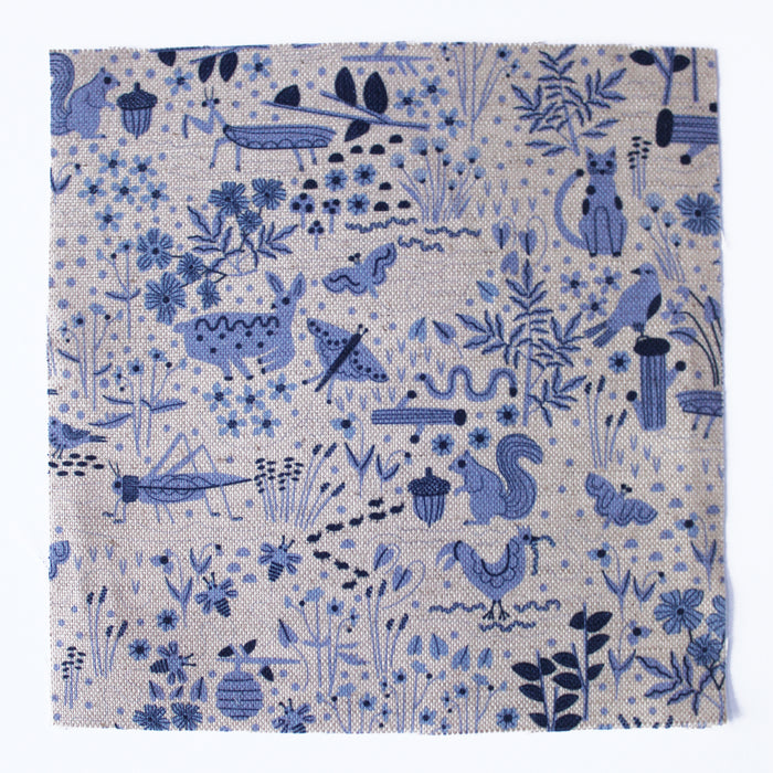 Garden Friends Cotton Linen Fabric Toile