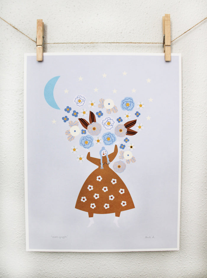 Moon Juggle Print Leah Duncan
