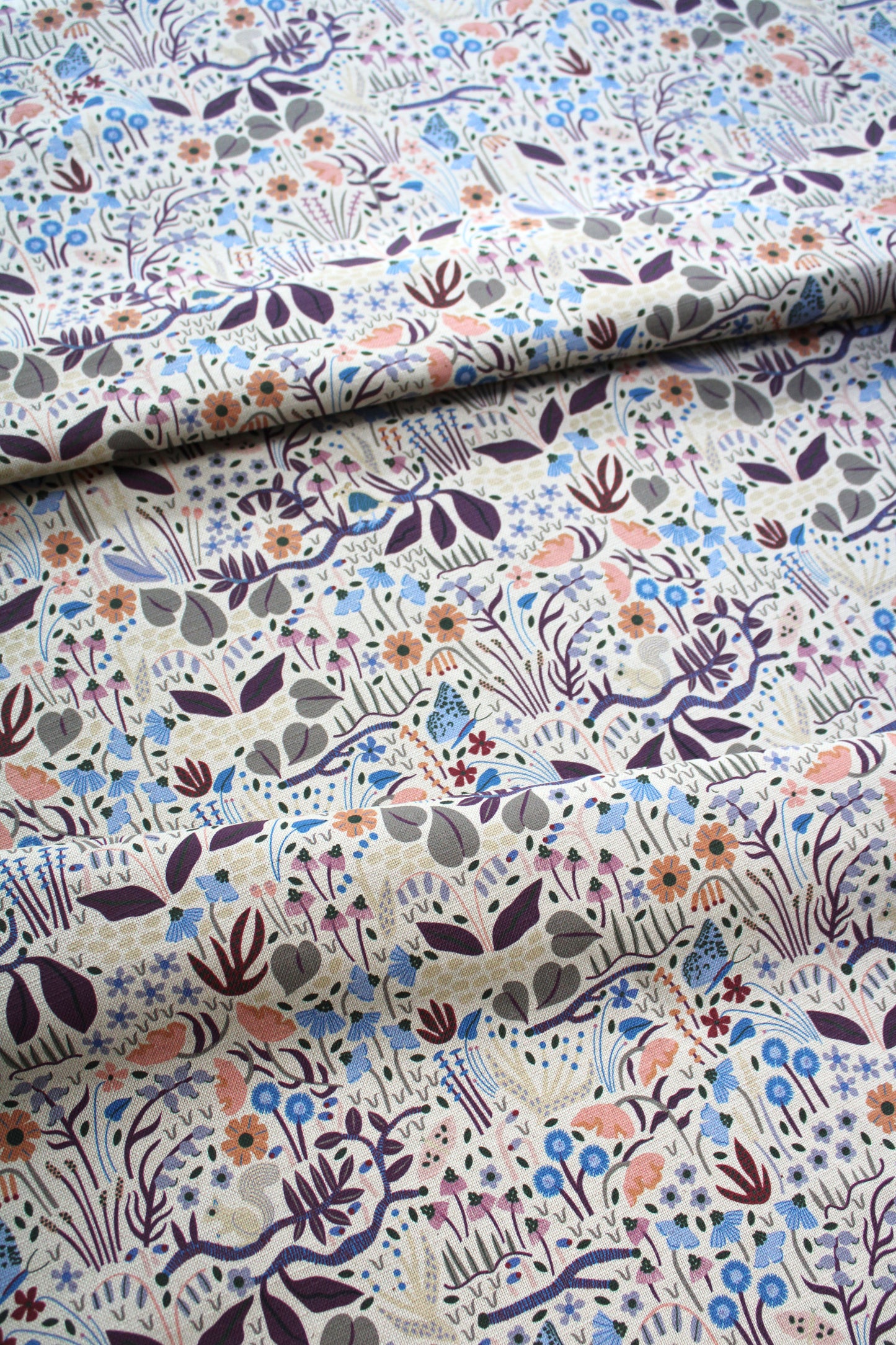 Wildwood Garden Cotton Linen Fabric Natural