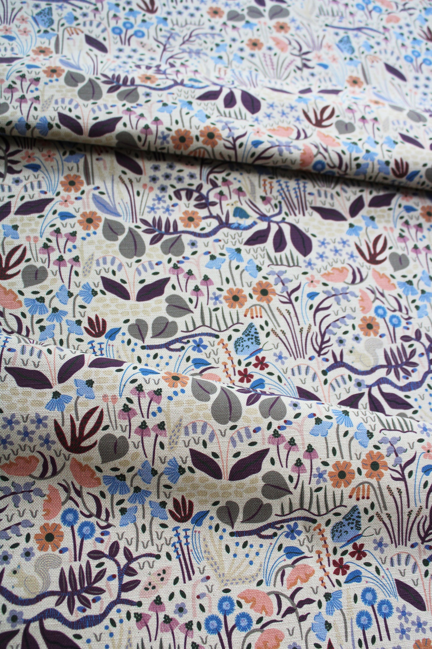 Wildwood Garden Cotton Linen Fabric Natural