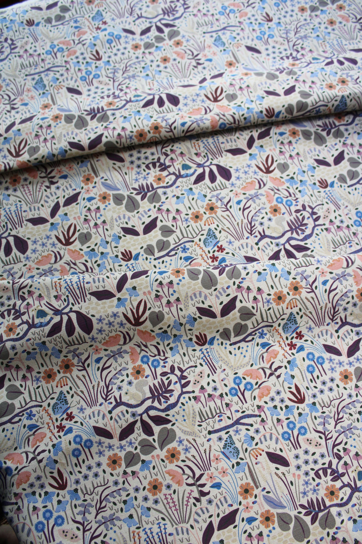 Wildwood Garden Cotton Linen Fabric Natural