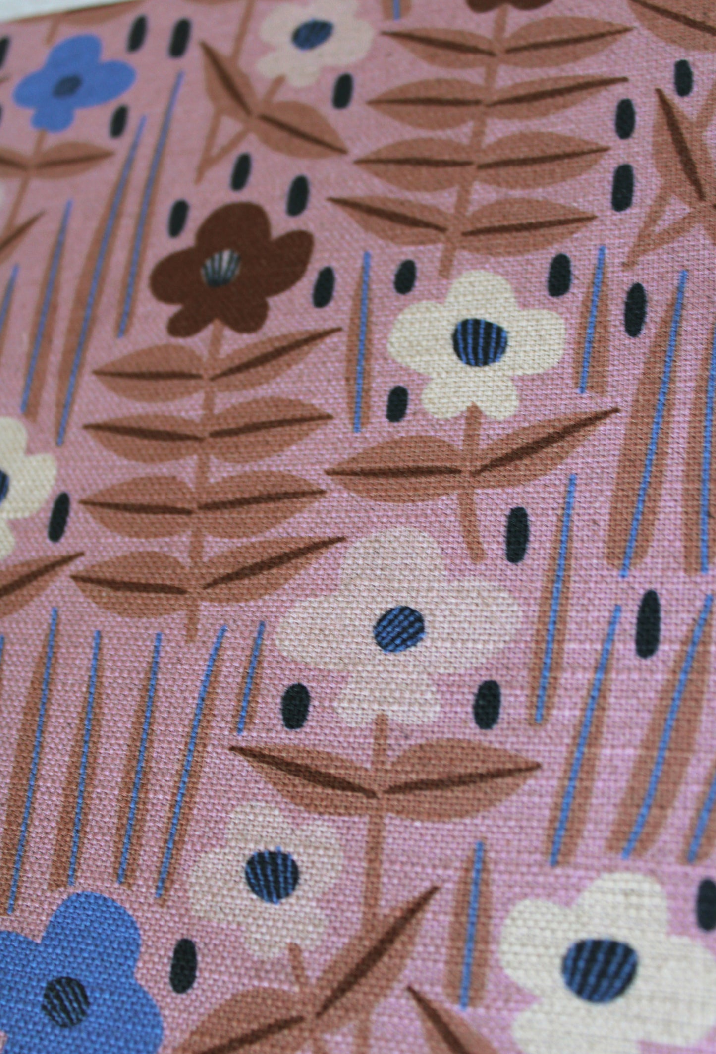 Moonflower Cotton Linen Fabric Sunrise