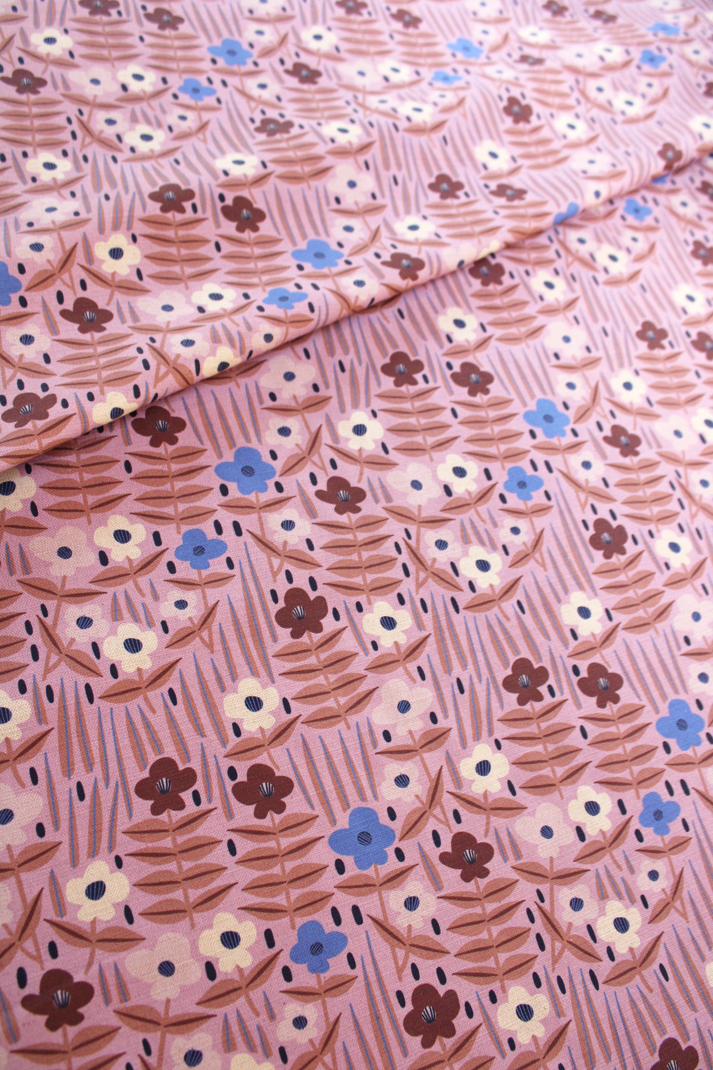 Moonflower Cotton Linen Fabric Sunrise
