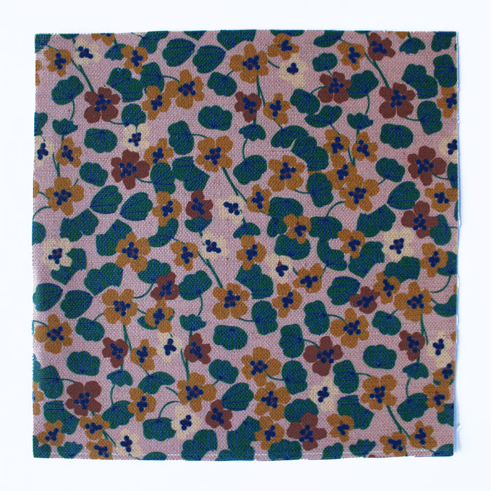 Nasturtium Cotton Linen Fabric Peach