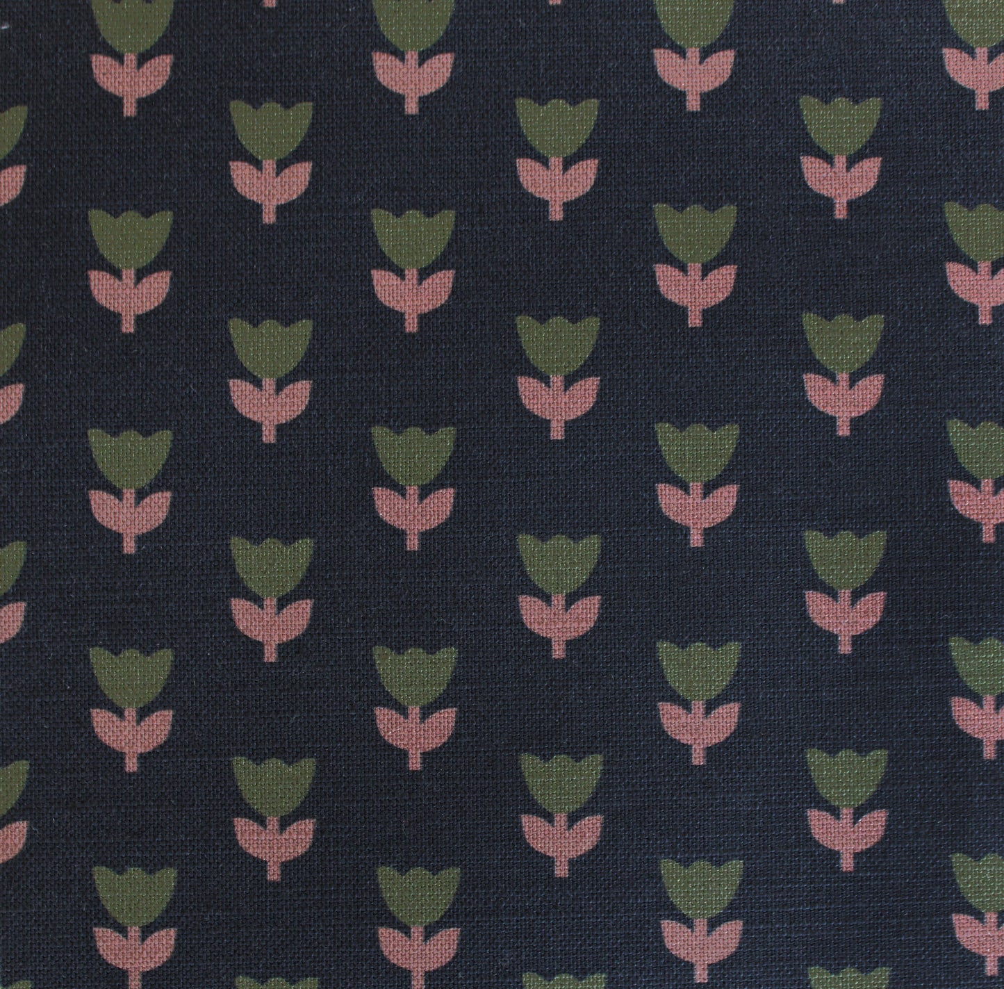 Tulip Tango Cotton Linen Fabric Black
