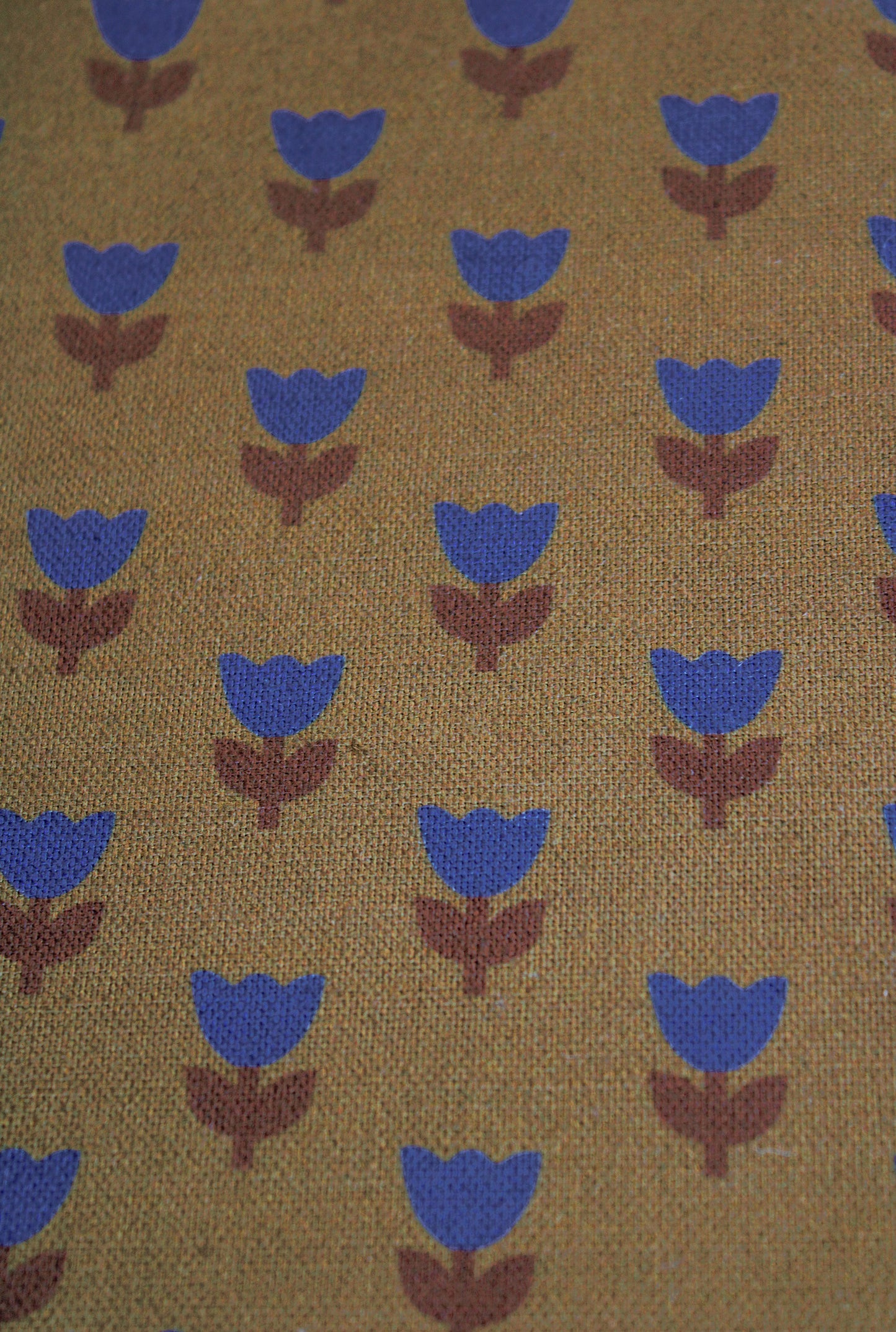Tulip Tango Cotton Linen Fabric Brown