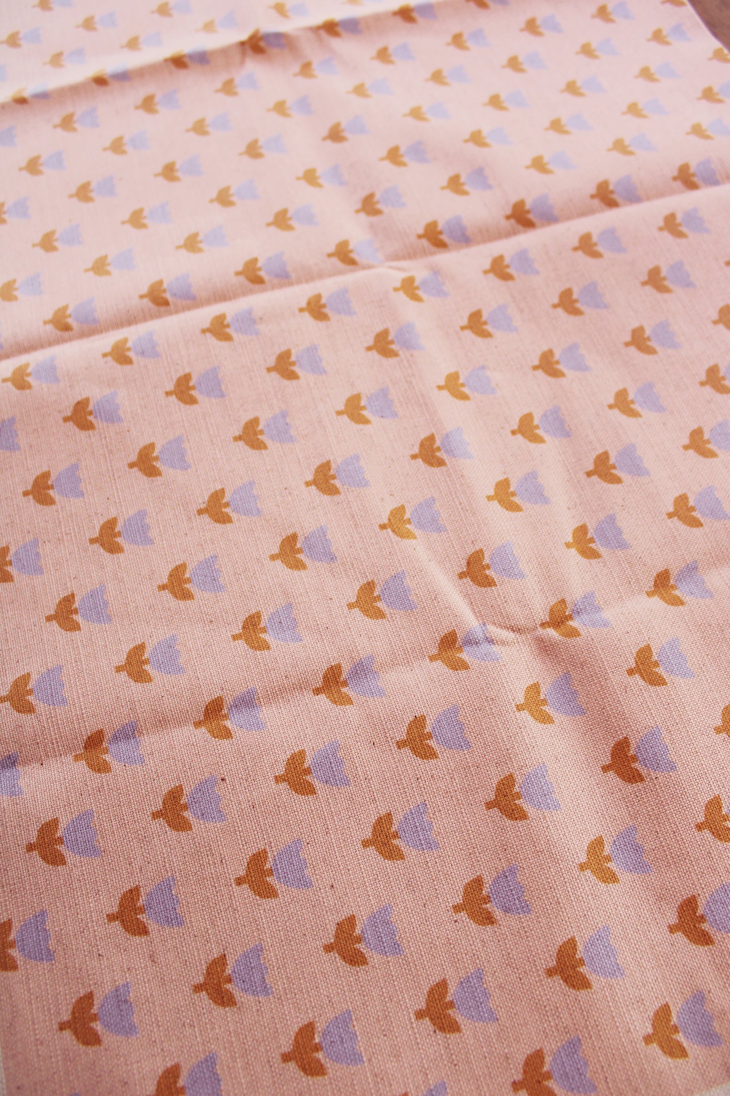 Tulip Tango Cotton Linen Fabric Peach