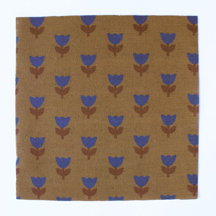 Tulip Tango Cotton Linen Fabric Brown