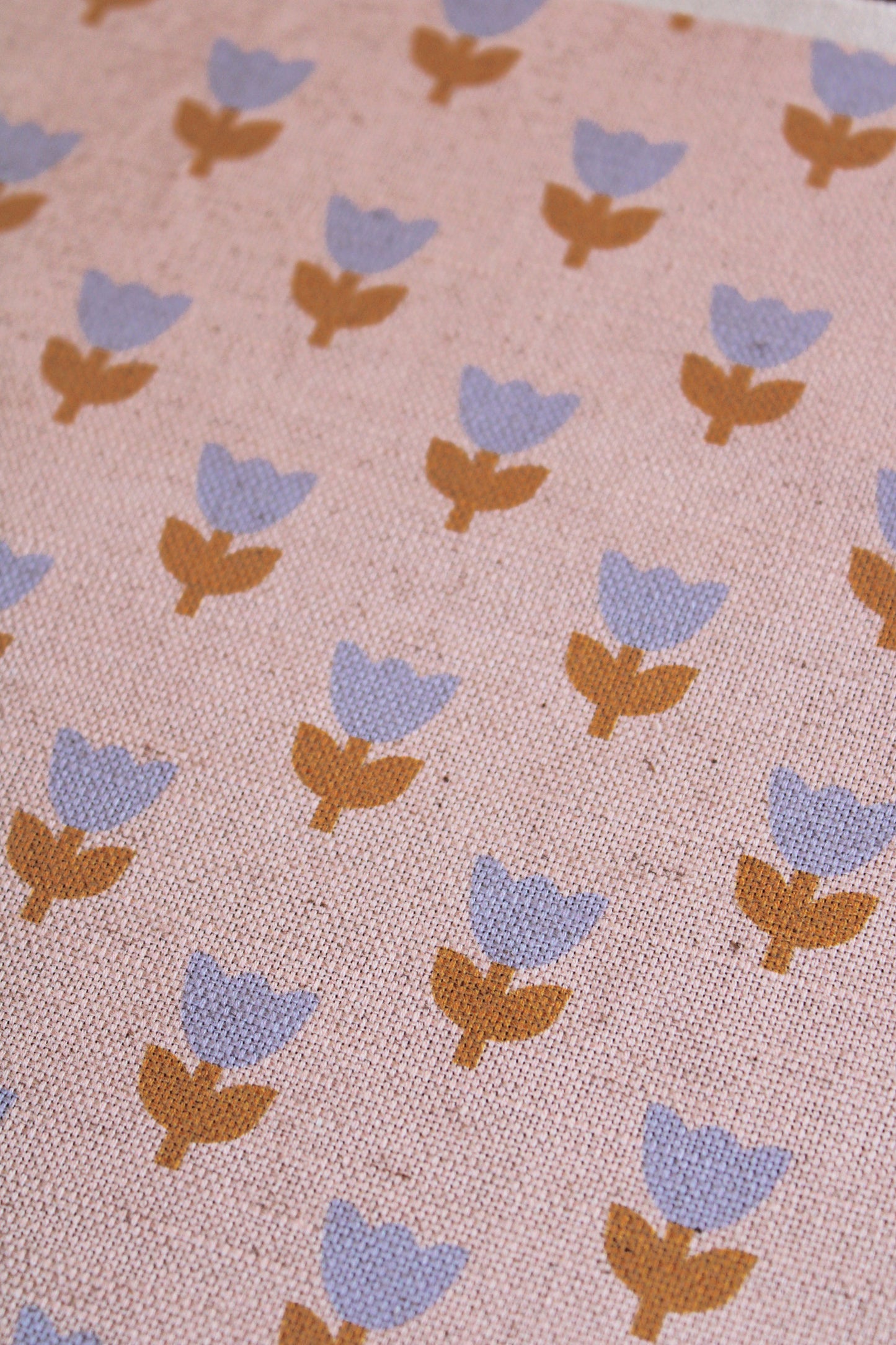 Tulip Tango Cotton Linen Fabric Peach