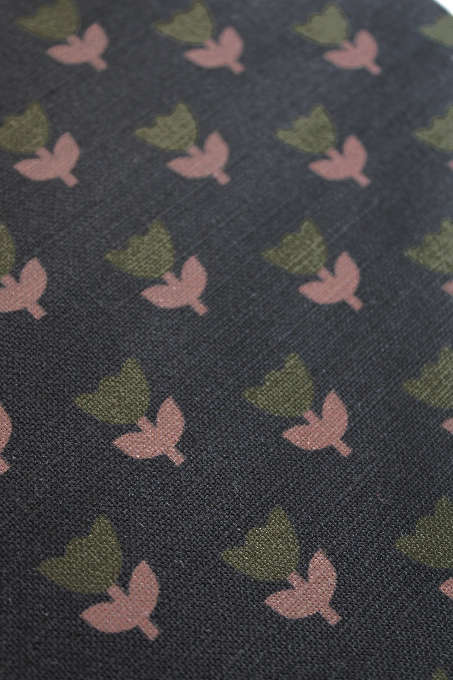 Tulip Tango Cotton Linen Fabric Black