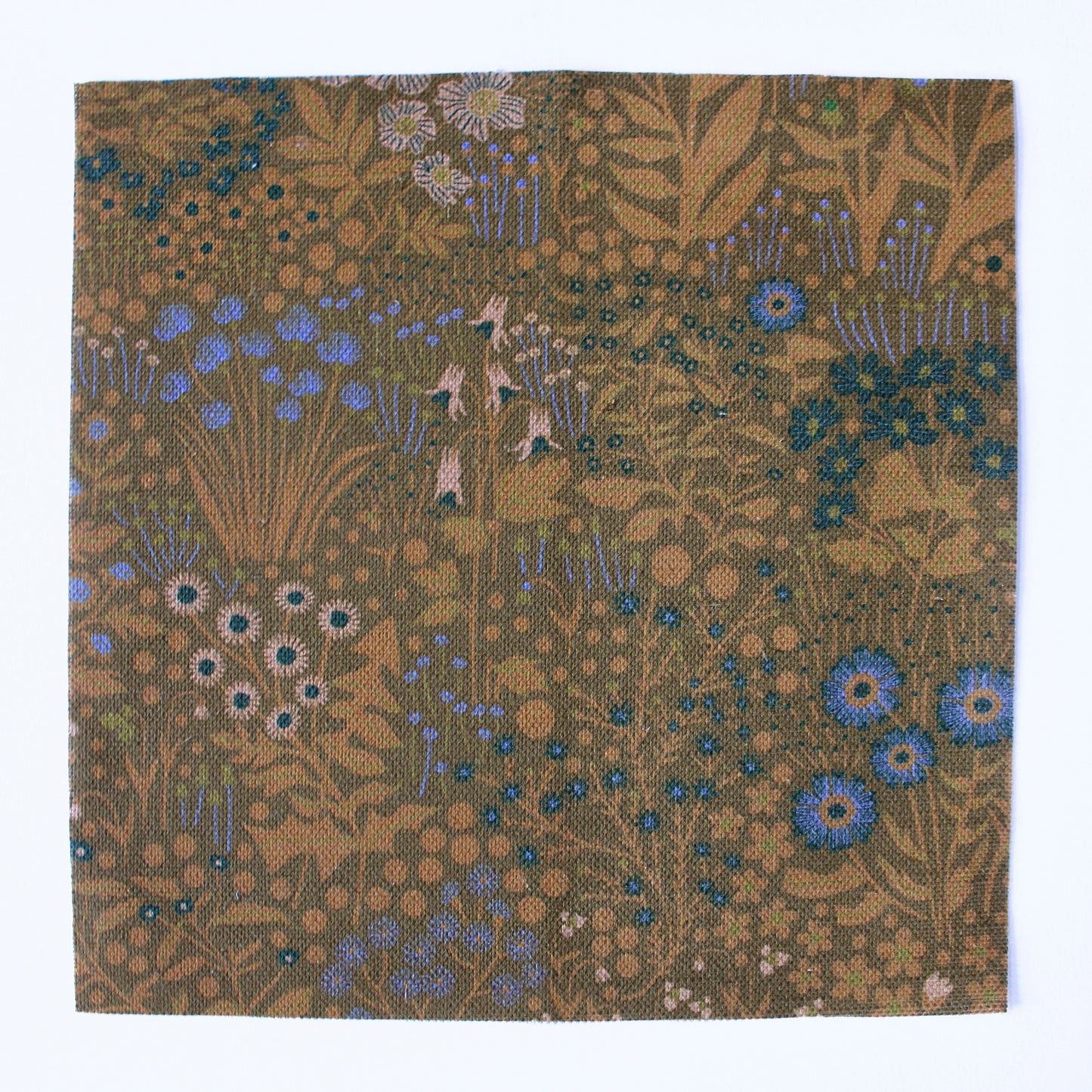 Wildflower Cotton Linen Fabric Brown