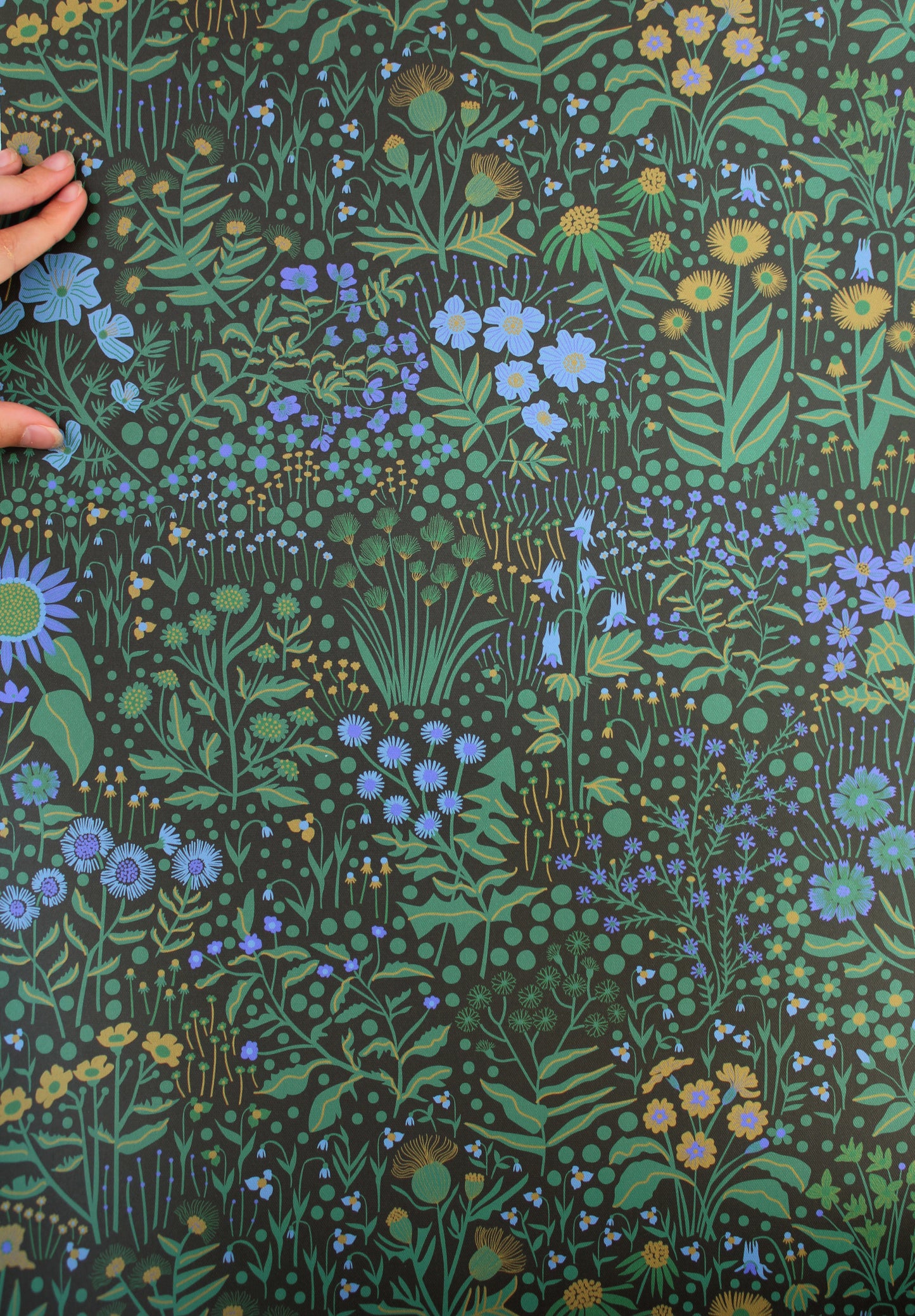 Wildflower Wallpaper Brown Peel and Stick