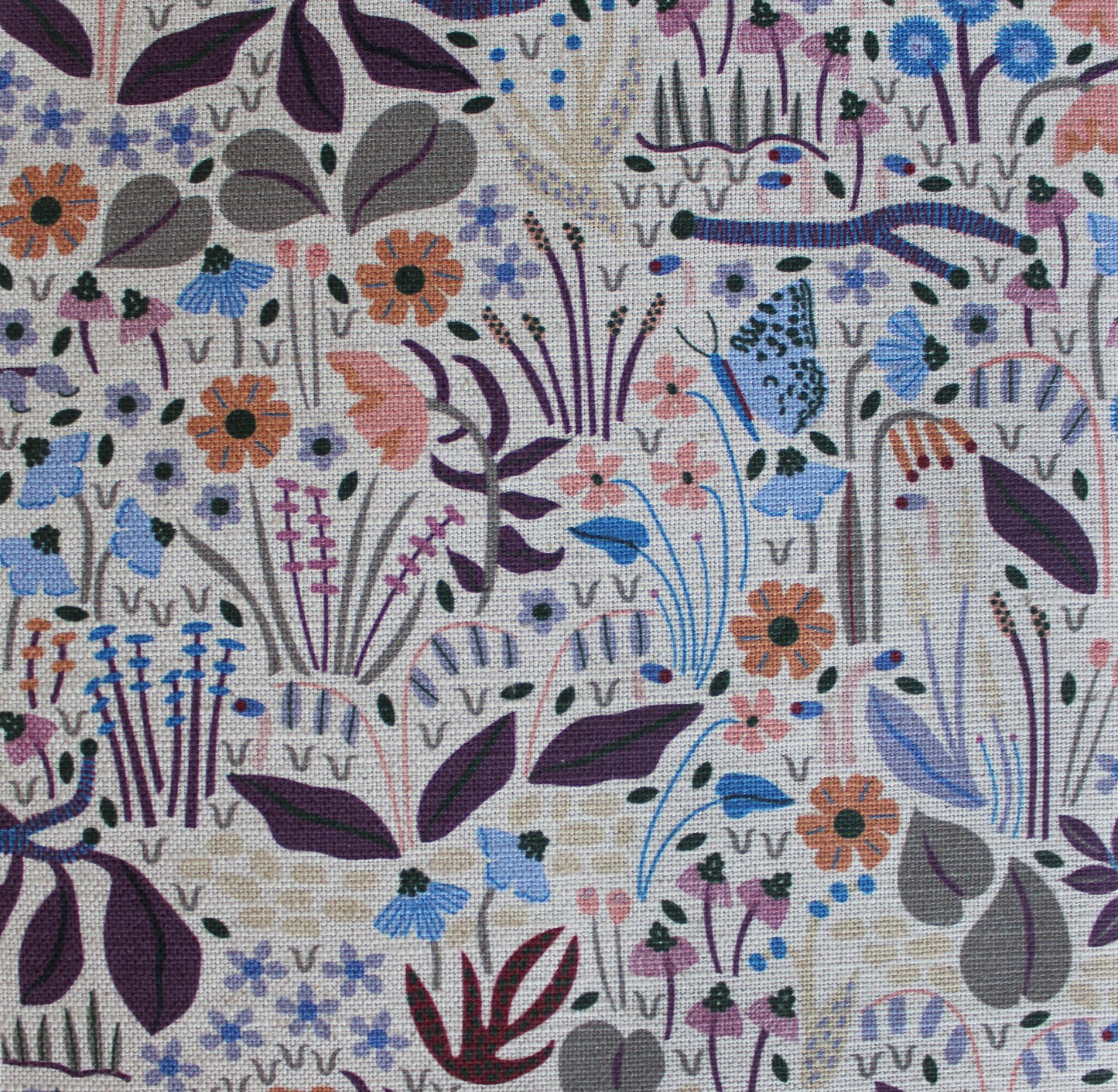 Wildwood Garden Cotton Linen Fabric Natural