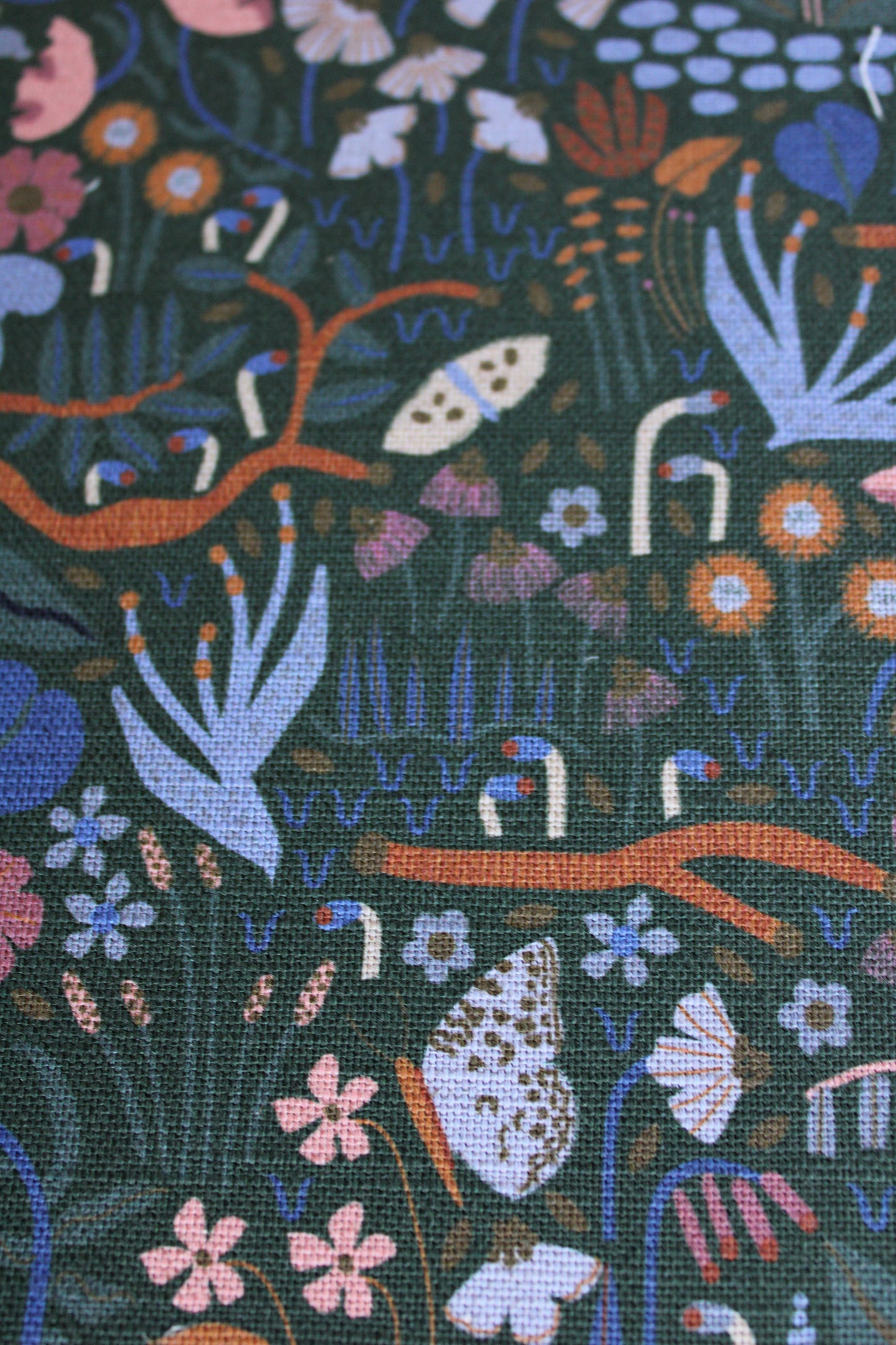 Wildwood Garden Cotton Linen Fabric Forest