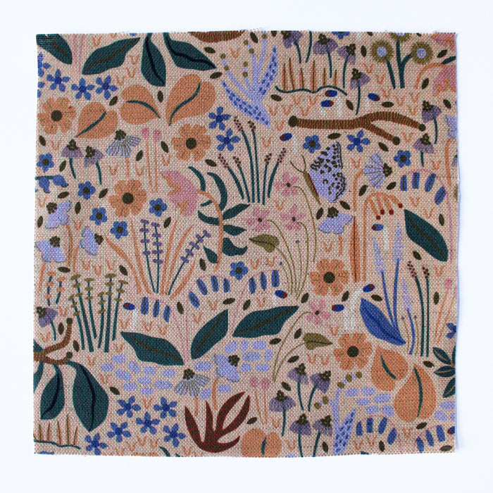 Wildwood Garden Cotton Linen Fabric Peach