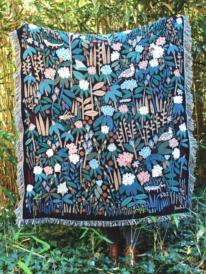 Yesterday Throw Blanket Tapestry Leah Duncan