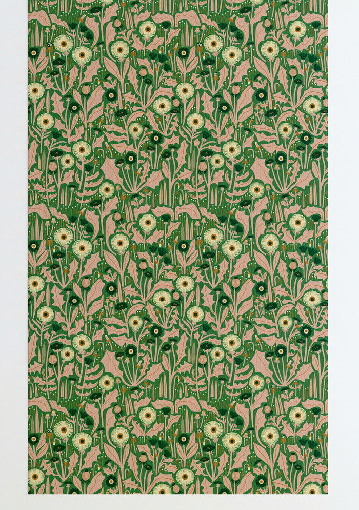 Dandelion Wallpaper Green