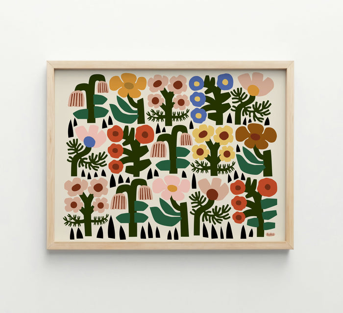Flower Friends Large or Framed Print Leah Duncan
