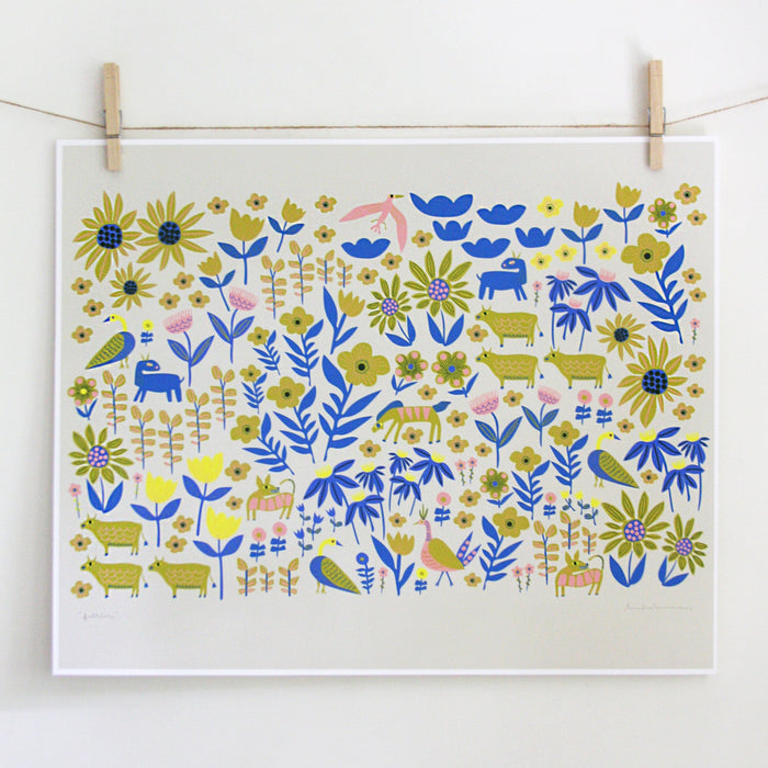 Folklore Blue Print vendor-unknown