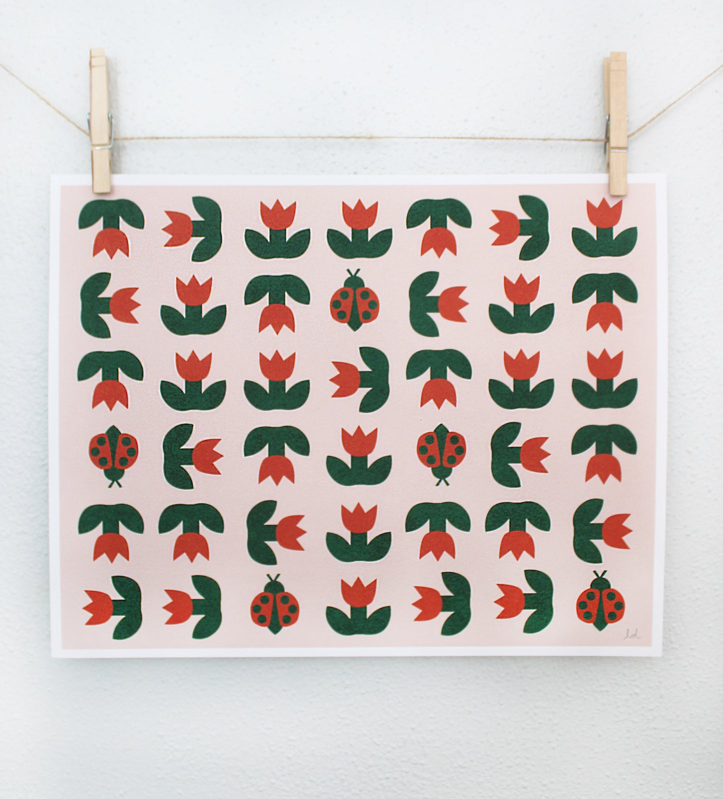 Ladybird Tulip Print